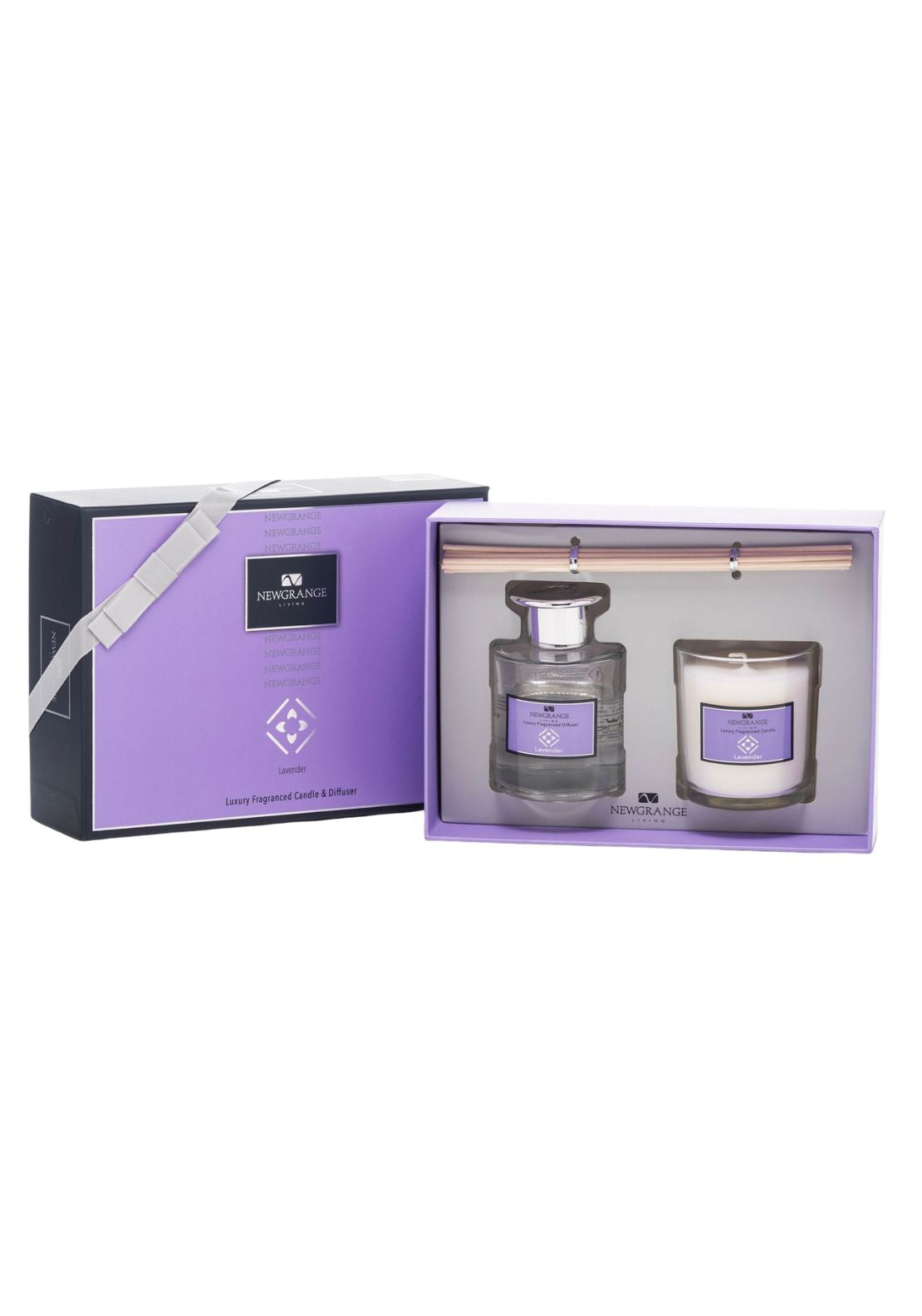 Newgrange Living Luxury Candle &amp; Diffuser Set Lavender - Purple 1 Shaws Department Stores