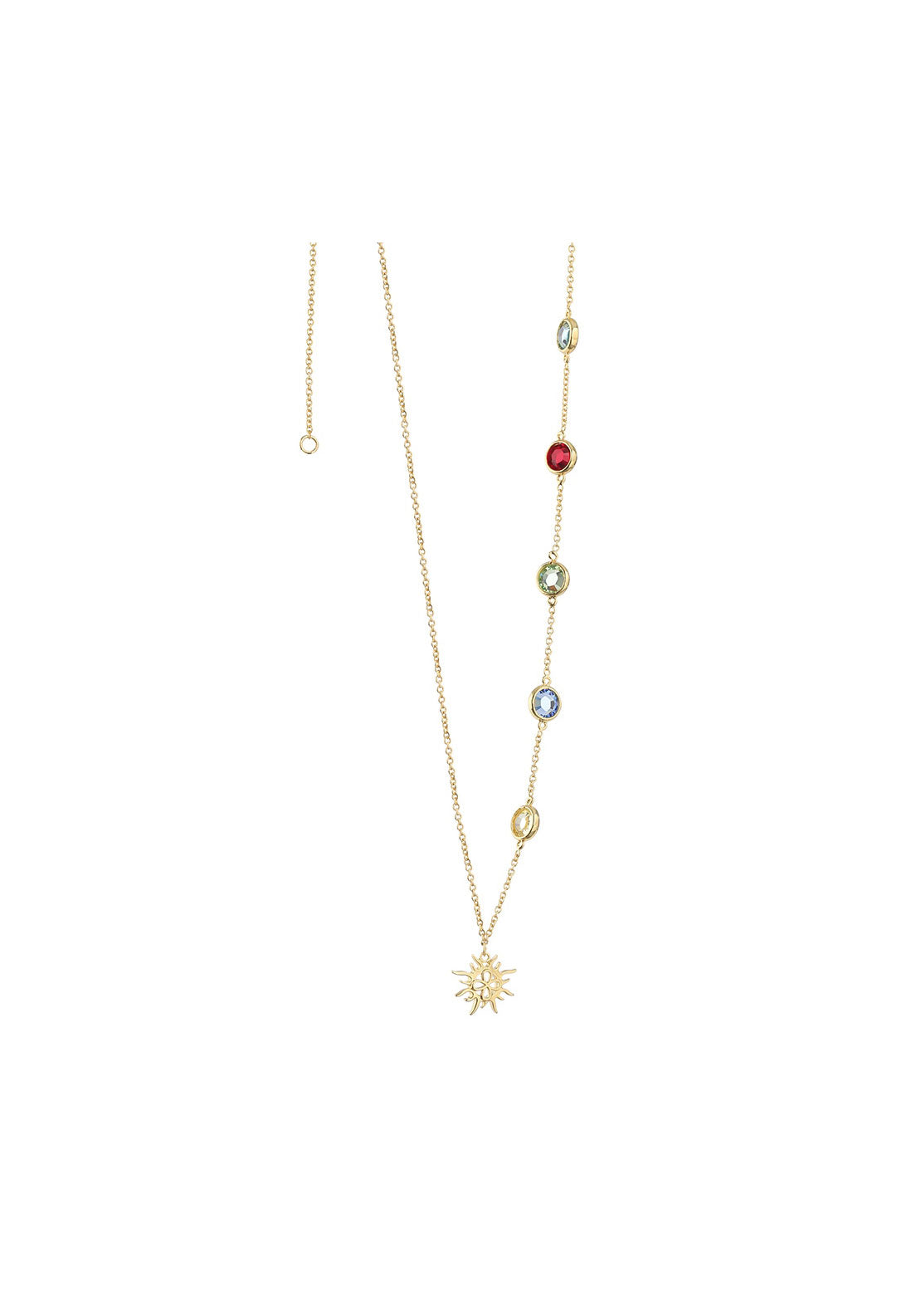 Newbridge Jewellery Amy Coloured Stone Necklace - Gold 1 Shaws Department Stores
