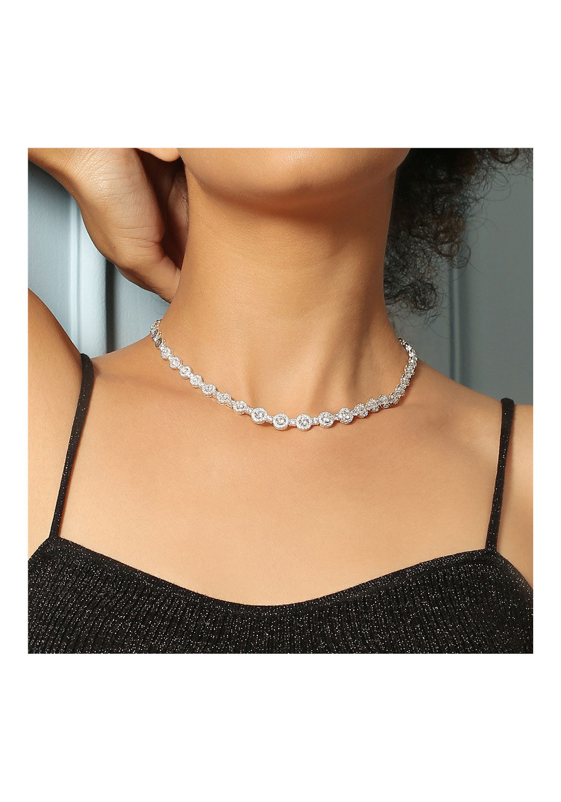 Newbridge Jewellery Petite Cubic Zirconia Necklace - Silver 2 Shaws Department Stores