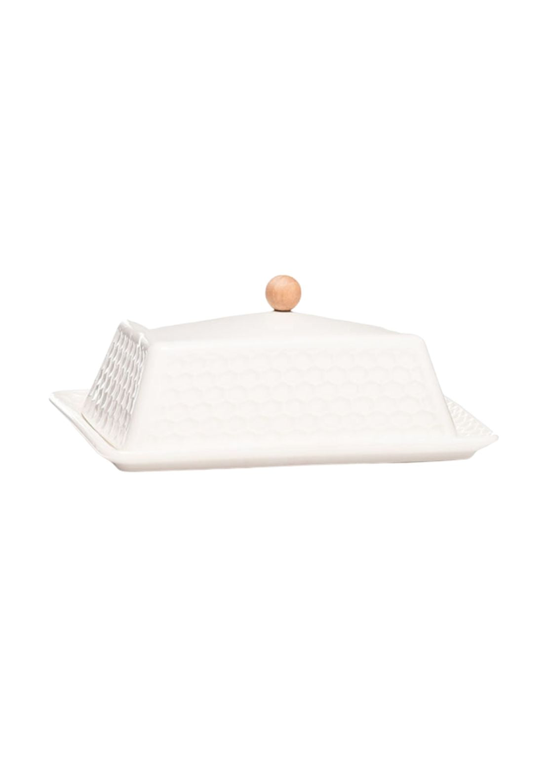 Newgrange Living Ceramic Butter Dish - White 1 Shaws Department Stores