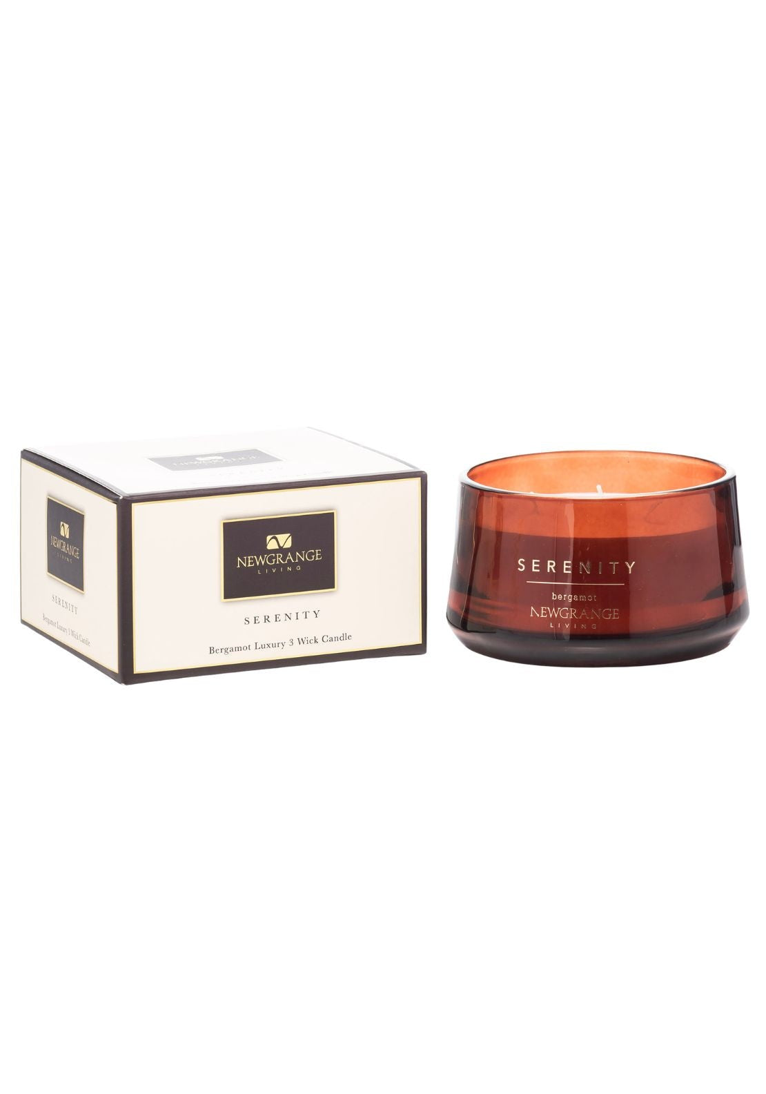 Newgrange Living Luxury 3 Wick Candle Serenity Bergamot - Bergamont 1 Shaws Department Stores