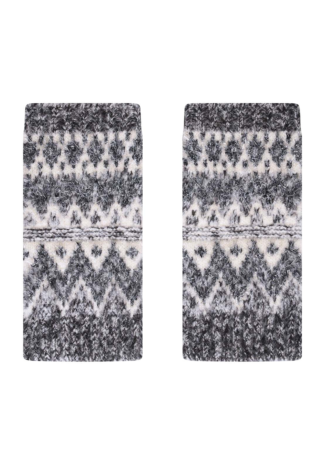 Boardmans Fairisle Gloves - Grey 1 Shaws Department Stores