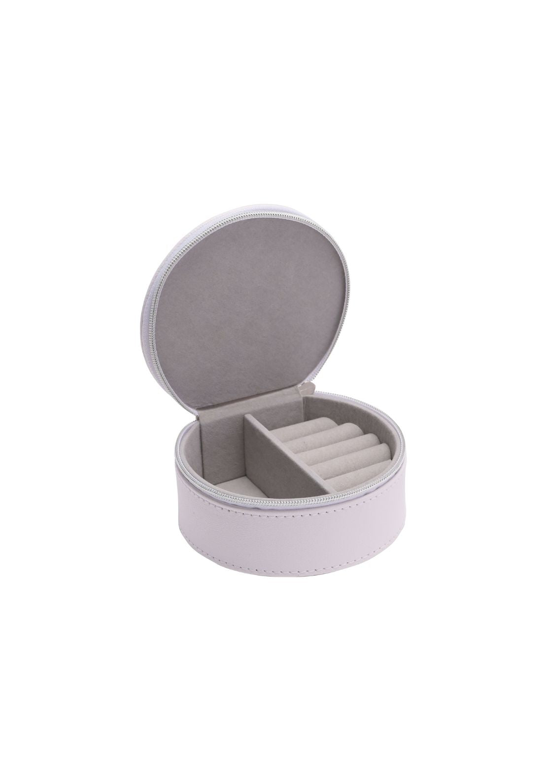 Faux Leather Jewellery Box - White
