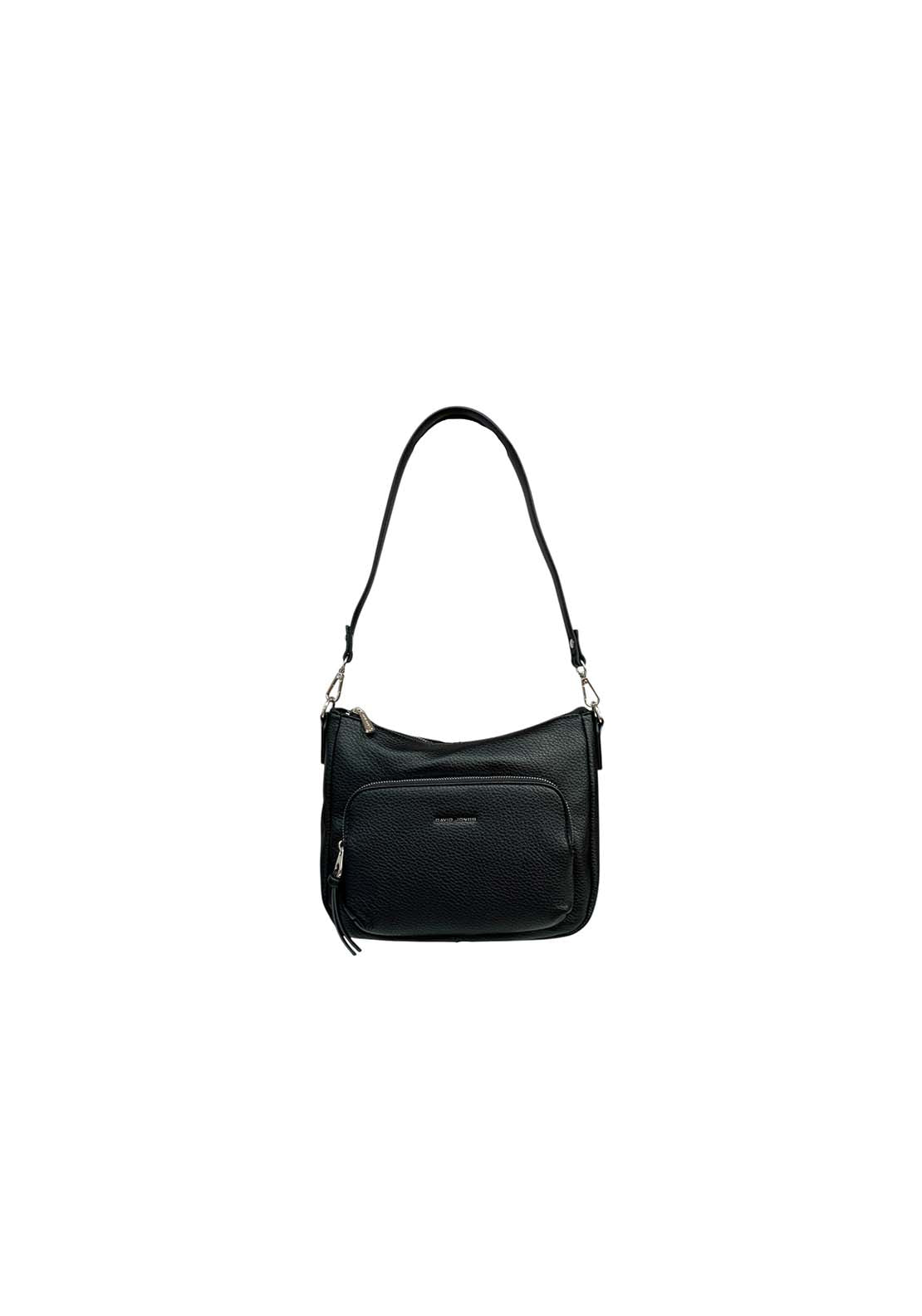 David Jones Double Shoulder Zip Bag - Black 1 Shaws Department Stores