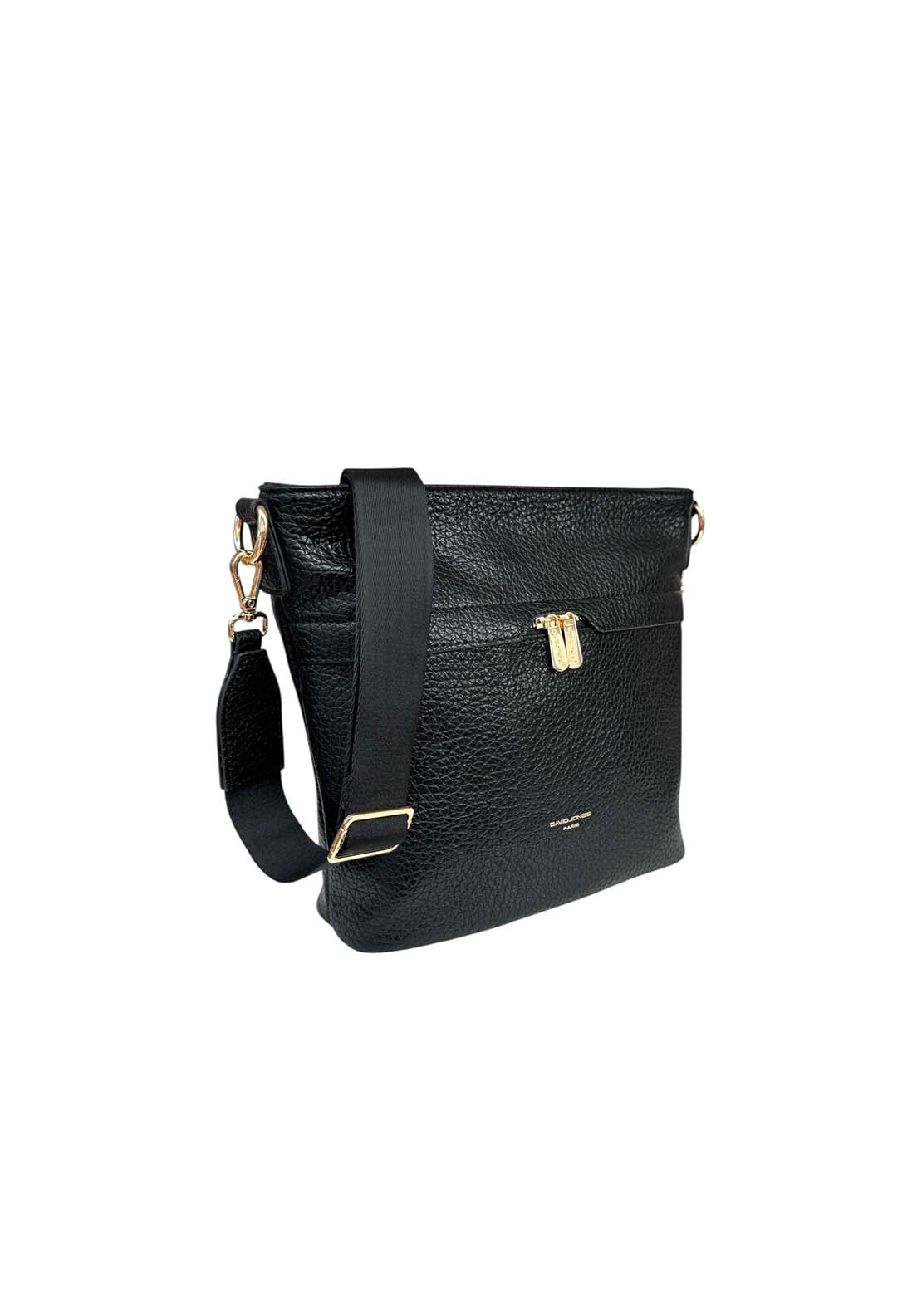 David Jones Large Cross Body Gold Zips - Black 3 Shaws Department Stores