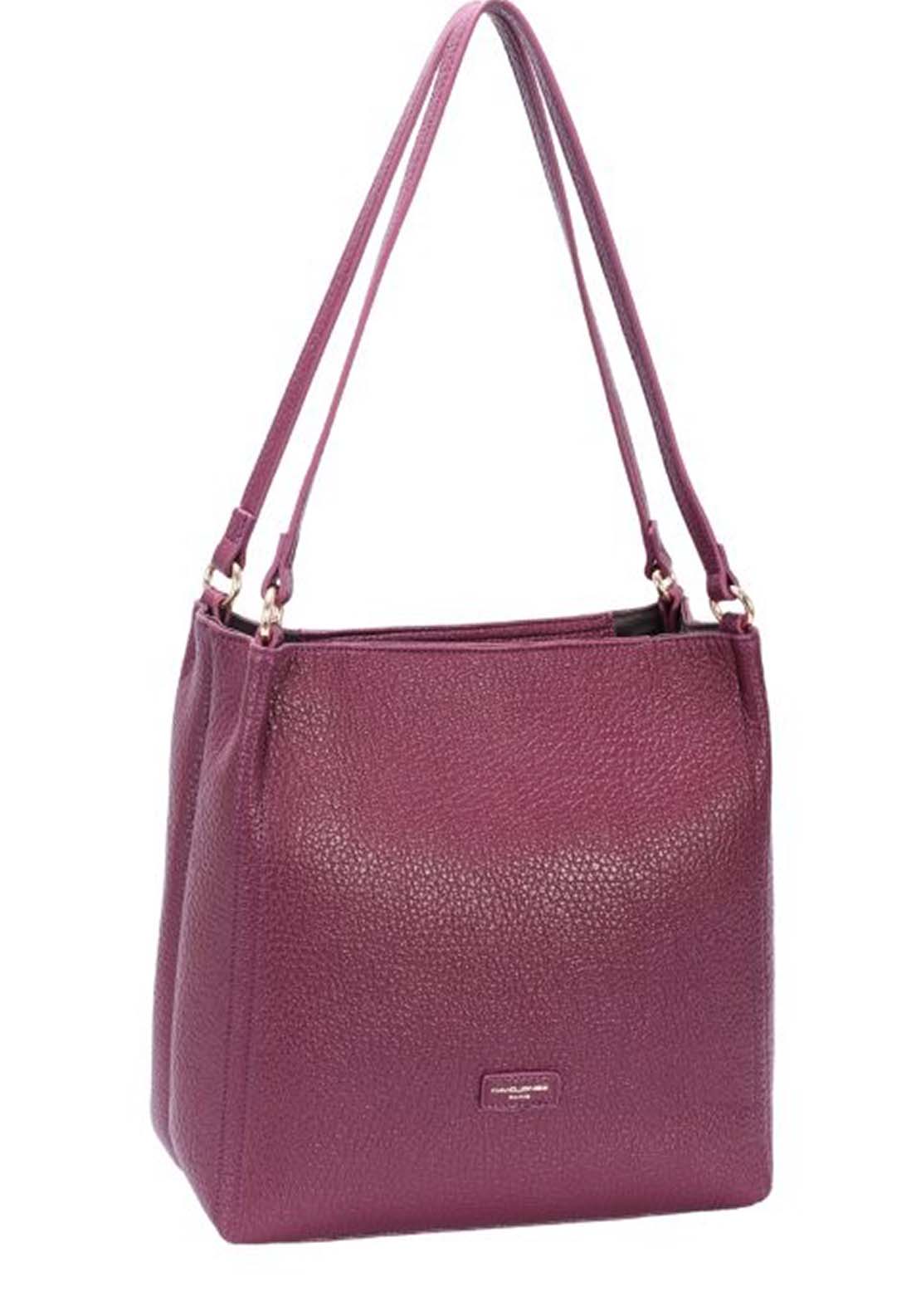 David Jones Tall Soft Slouch Bag - Plum 1 Shaws Department Stores
