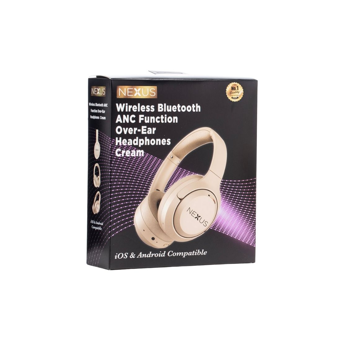 Nexus Wireless Bluetooth ANC Function Over Ear Headphones - Cream 3 Shaws Department Stores
