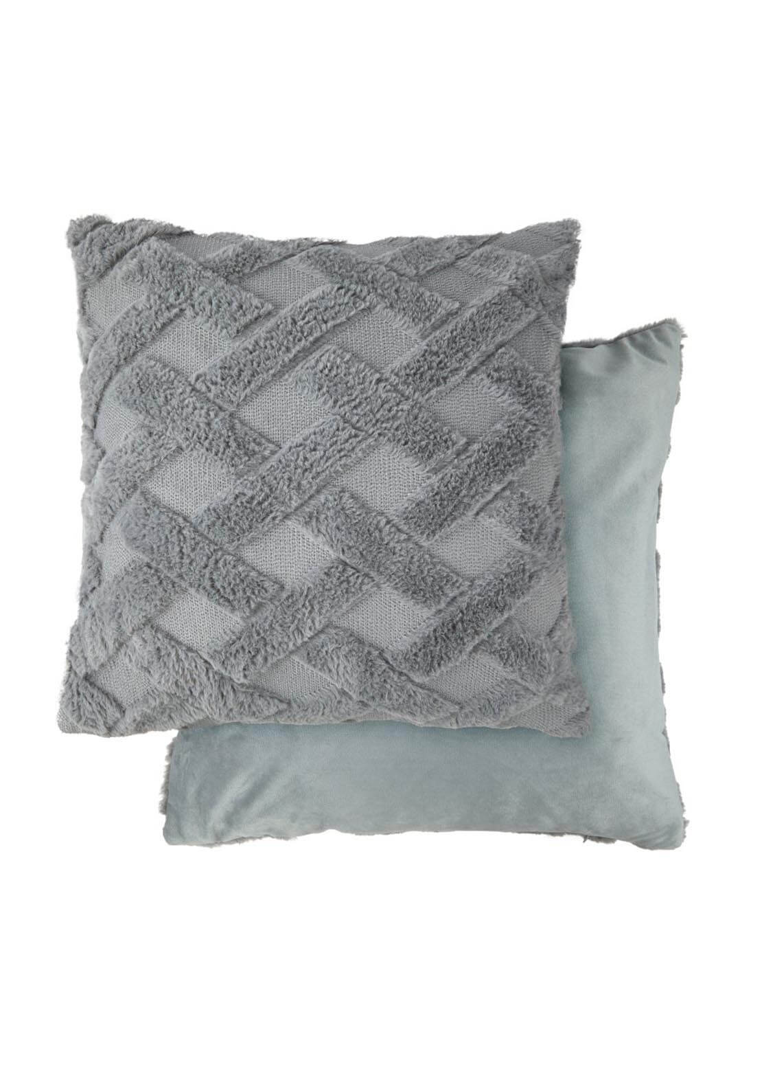 The Home Collection Nyla Cushion - Silver 2 Shaws Department Stores