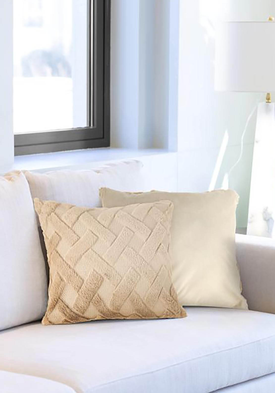 The Home Collection Nyla Cushion - Taupe 1 Shaws Department Stores