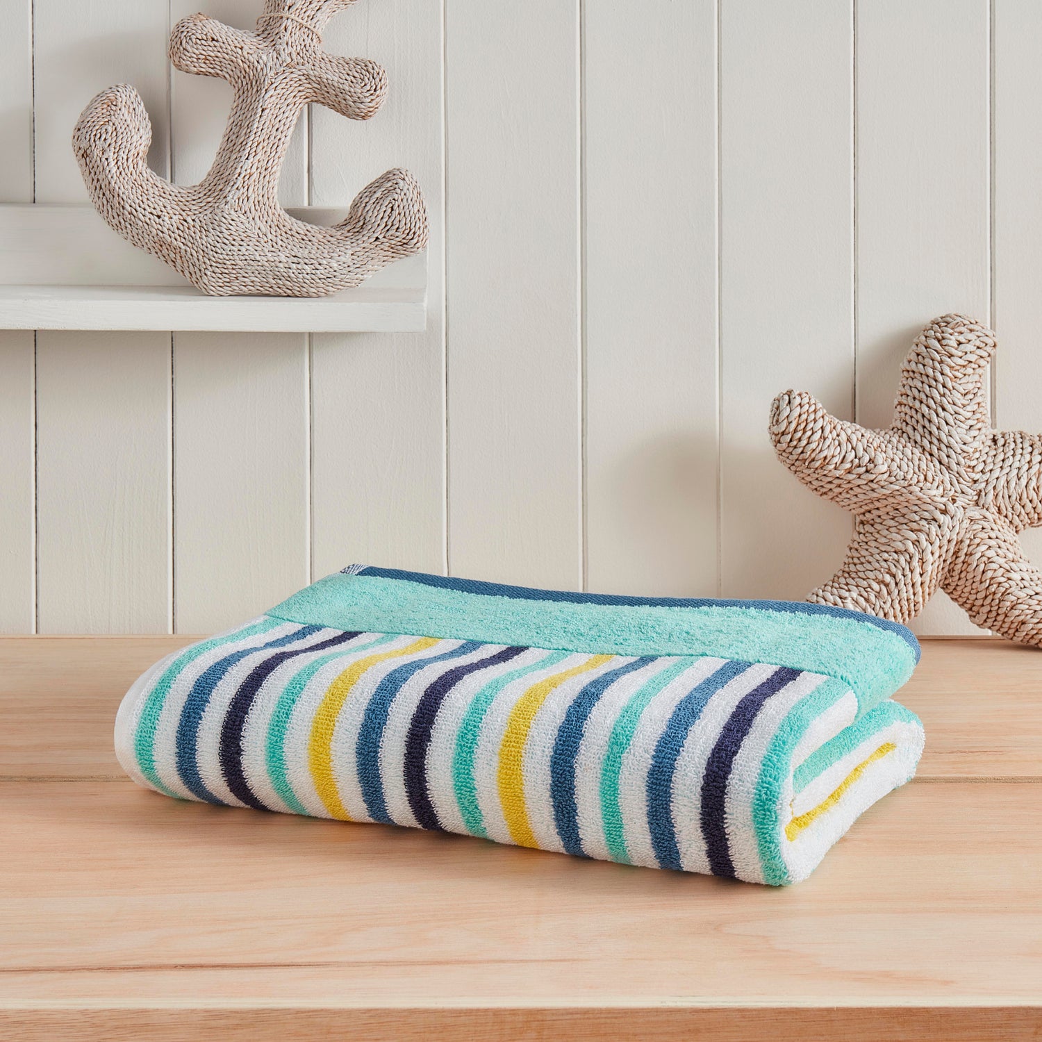 Fusion Nautical Stripe Bath Towel 3 Shaws Department Stores