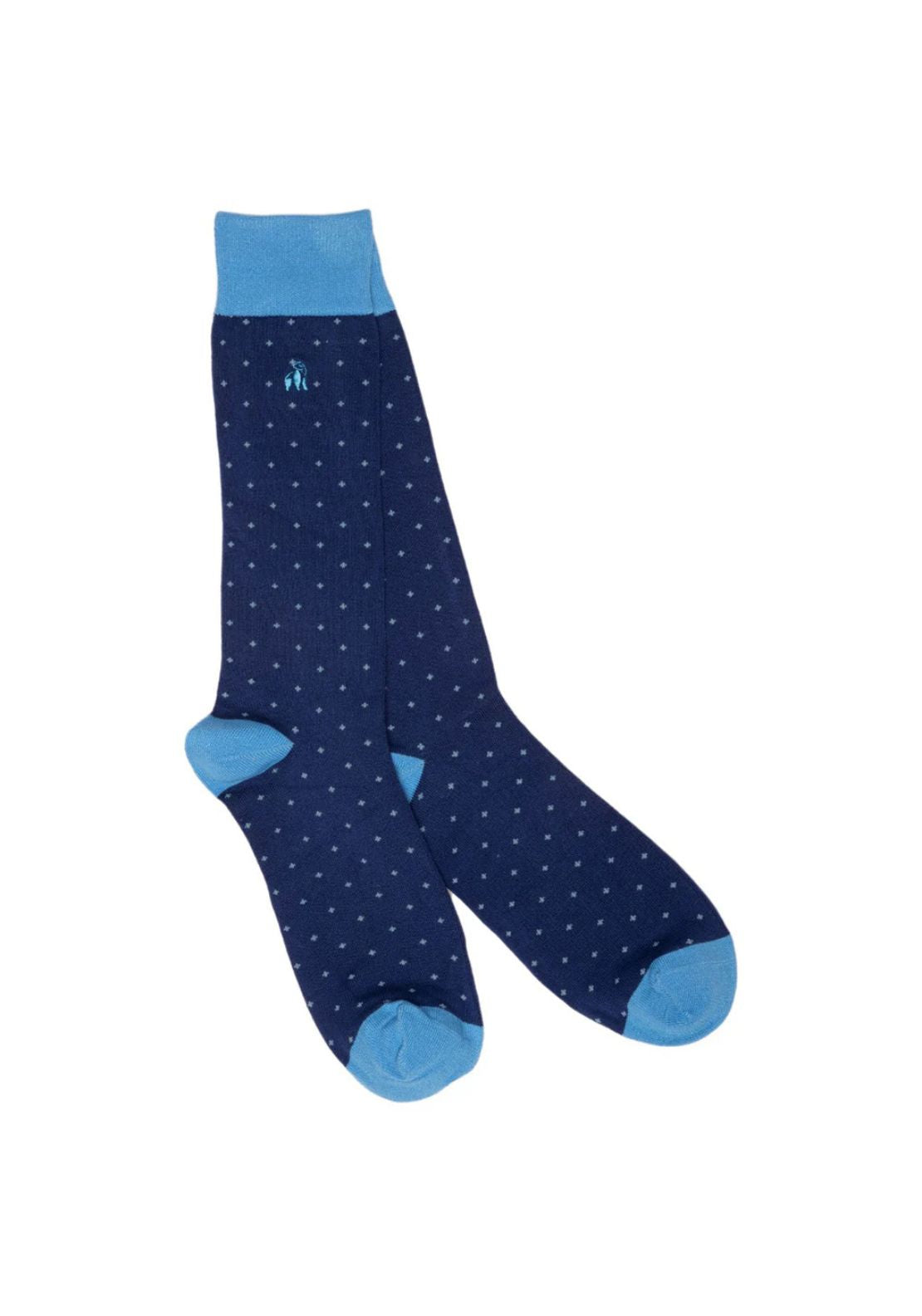 Swole Panda Spotted Socks - Blue 1 Shaws Department Stores