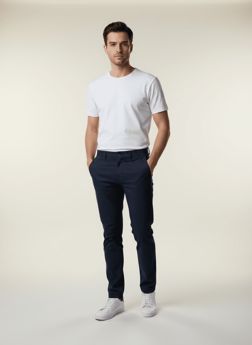 Sea Barrier Stretch Fit Chino - Blue 1 Shaws Department Stores