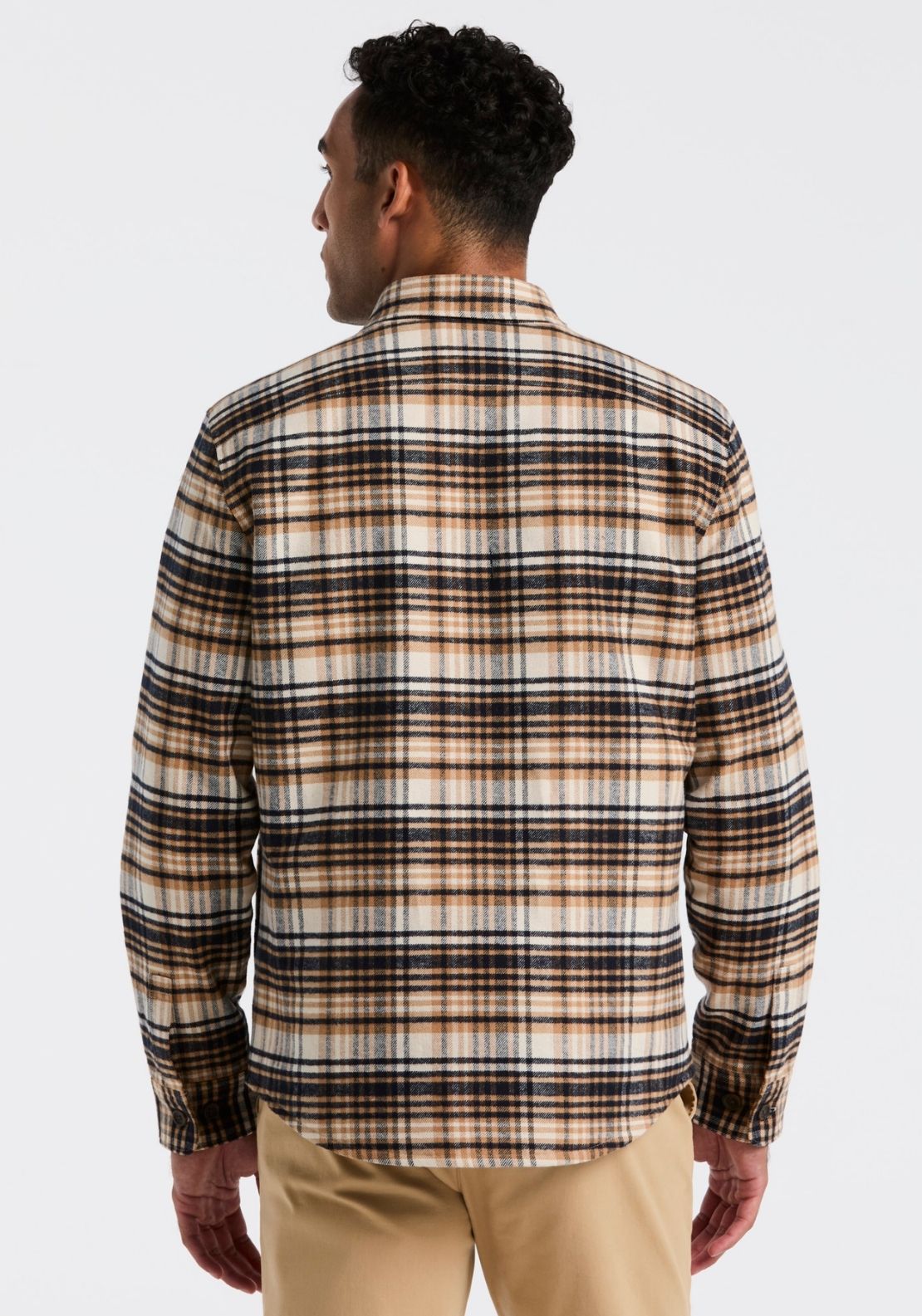 Original Quilted Plaid Shirt Jacket with Pete Logo - Birch