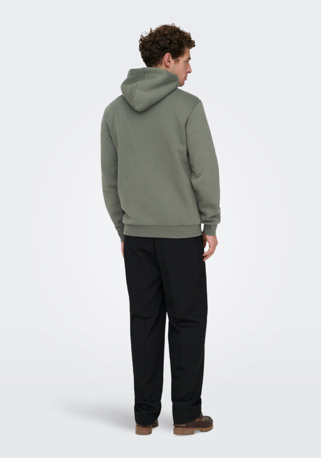 Only &amp; Sons Onsceres Hoodie - Castor Gray 2 Shaws Department Stores