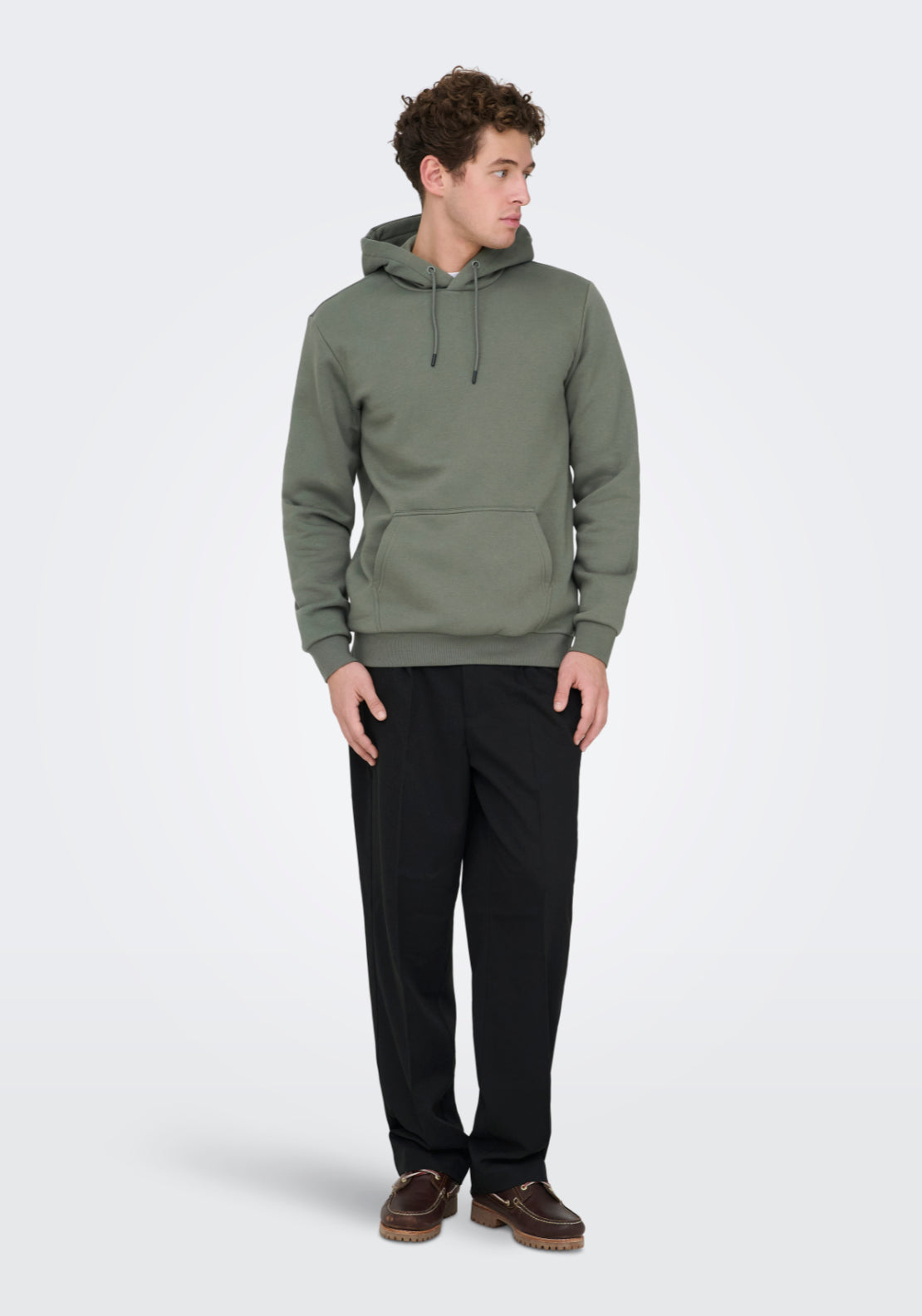 Only &amp; Sons Onsceres Hoodie - Castor Gray 5 Shaws Department Stores