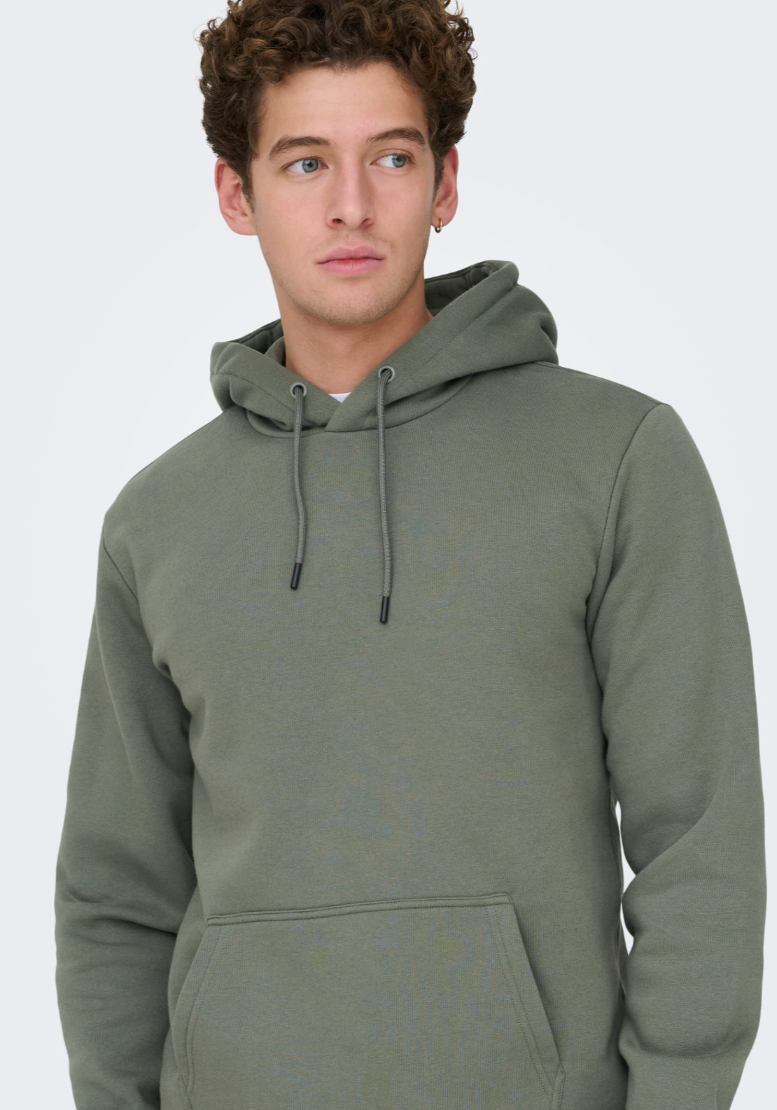 Only &amp; Sons Onsceres Hoodie - Castor Gray 3 Shaws Department Stores