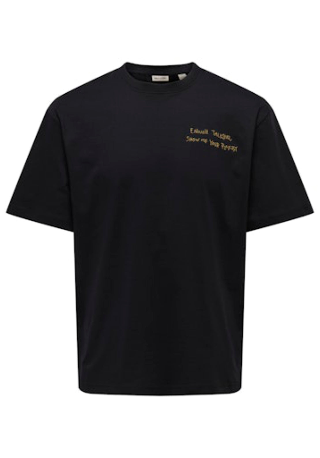 Only &amp; Sons Onsaaron T-Shirt - Black 1 Shaws Department Stores