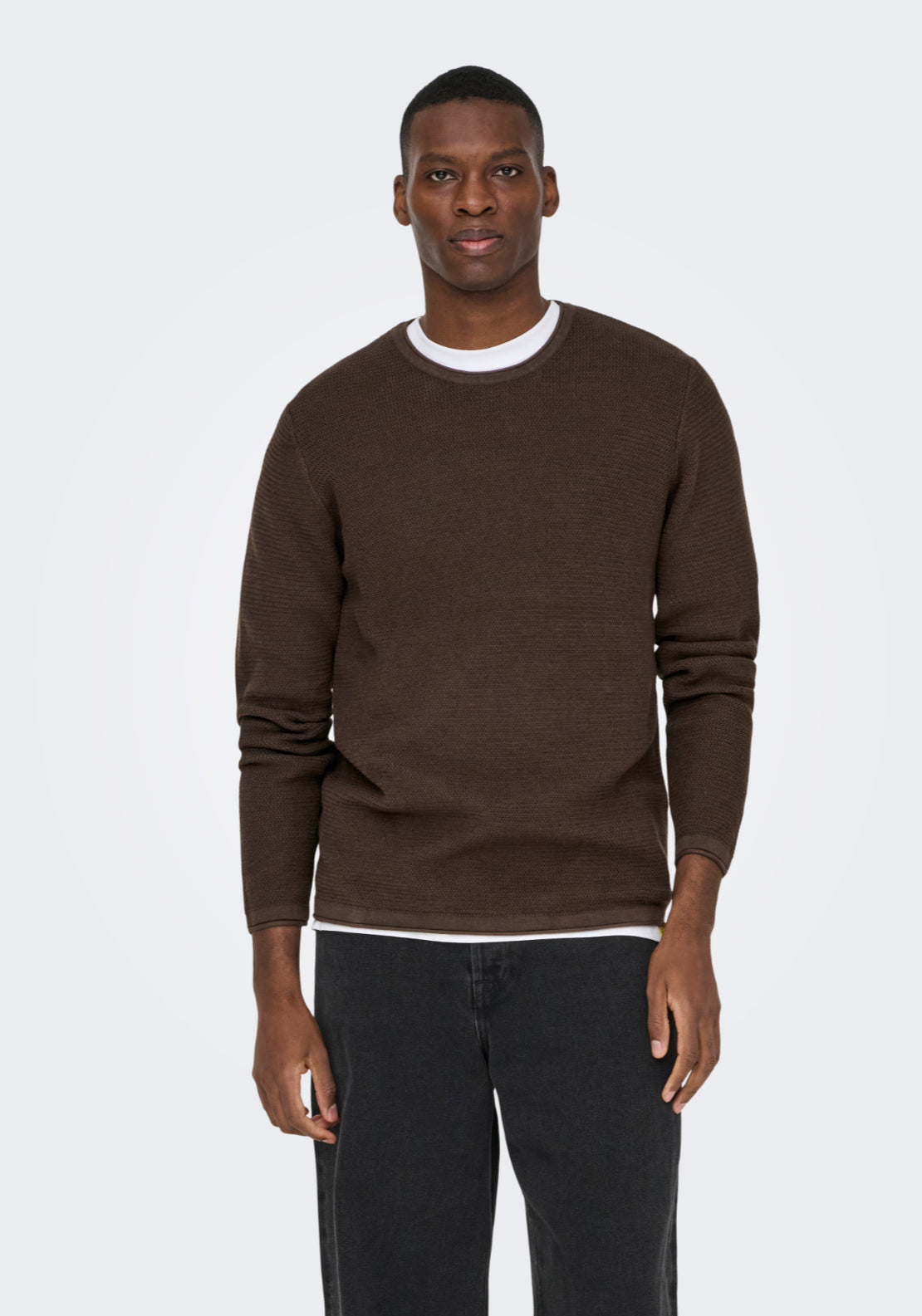 Only &amp; Sons Onseric Crew Neck Knit - Demitasse 5 Shaws Department Stores