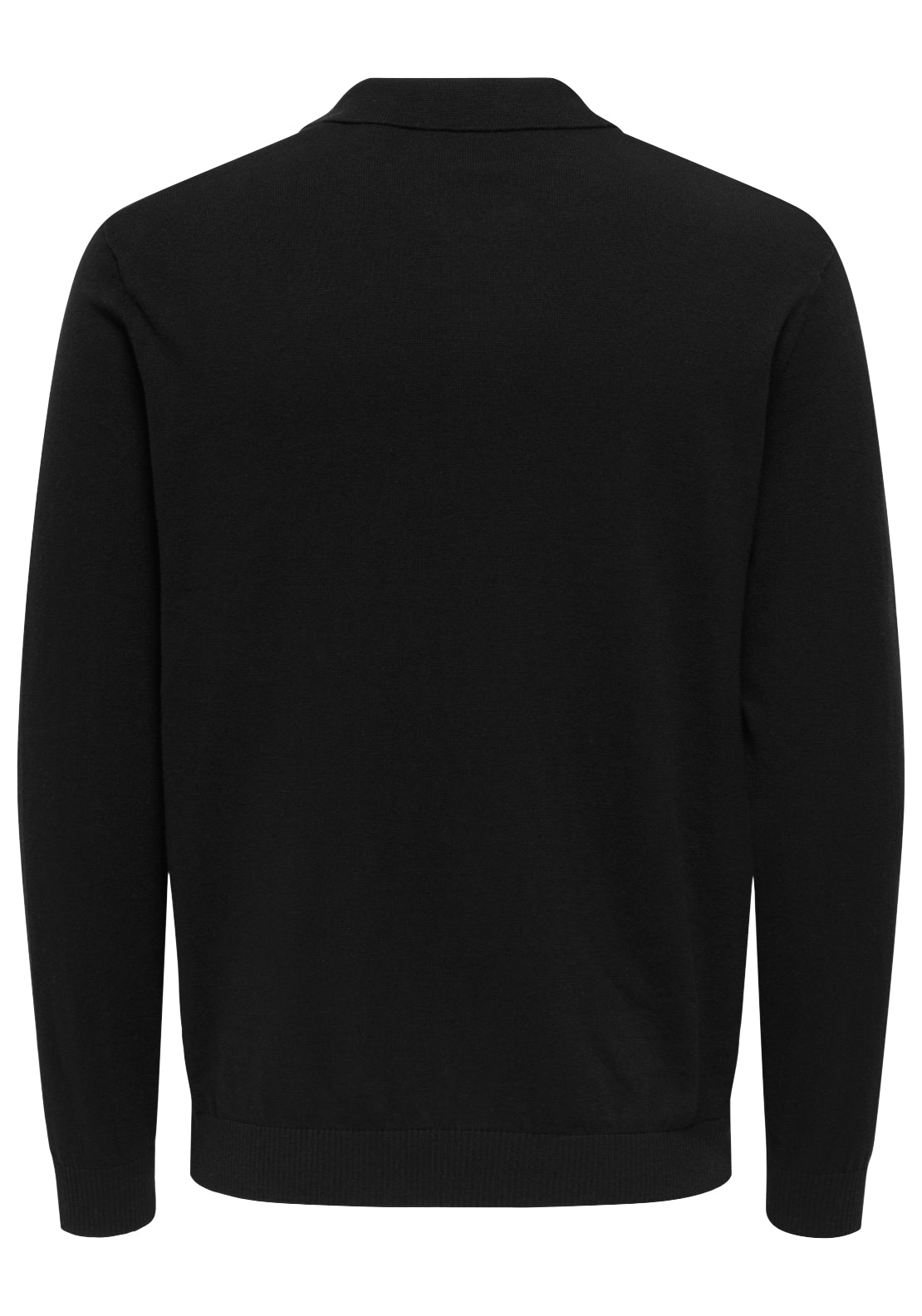 Only &amp; Sons Onsloui Knit Polo Shirt - Black 7 Shaws Department Stores