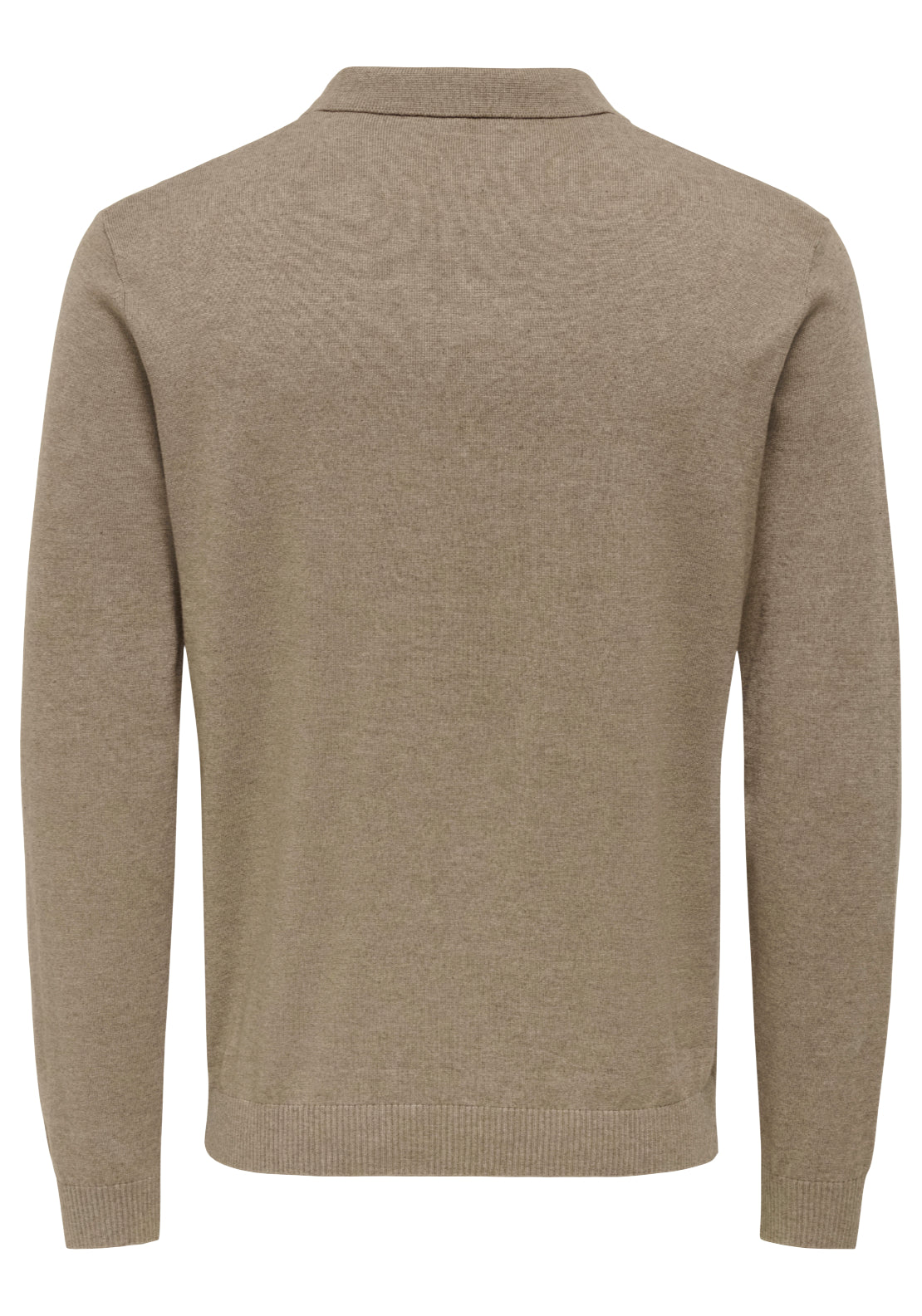 Only &amp; Sons Onsloui Knit Polo Shirt - Desert Taupe 7 Shaws Department Stores