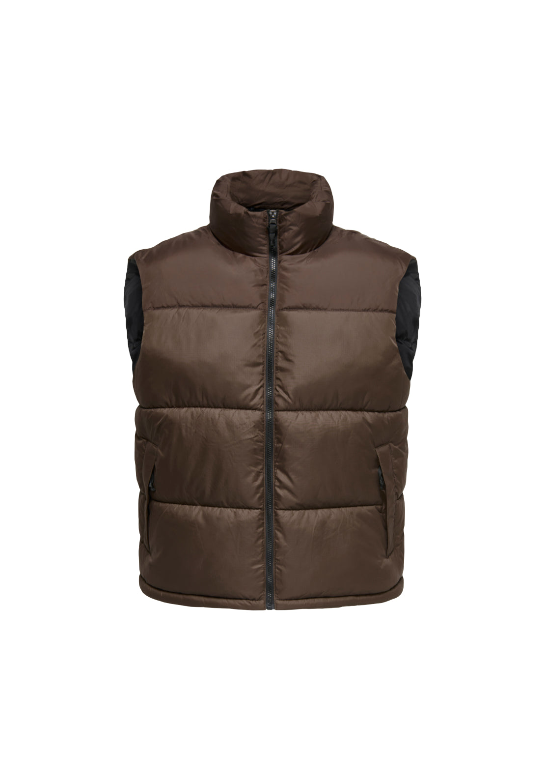 Only &amp; Sons Maverick Puffer Vest - Hot Fudge 1 Shaws Department Stores