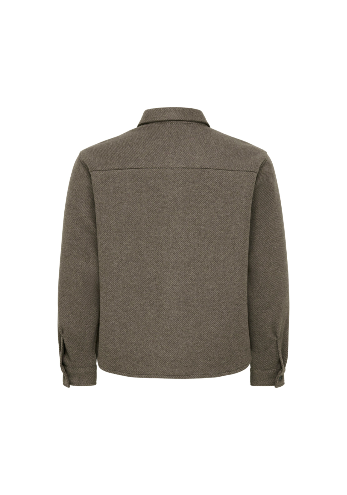 Only &amp; Sons Micah Twill Overshirt - Chocolate Brown 2 Shaws Department Stores