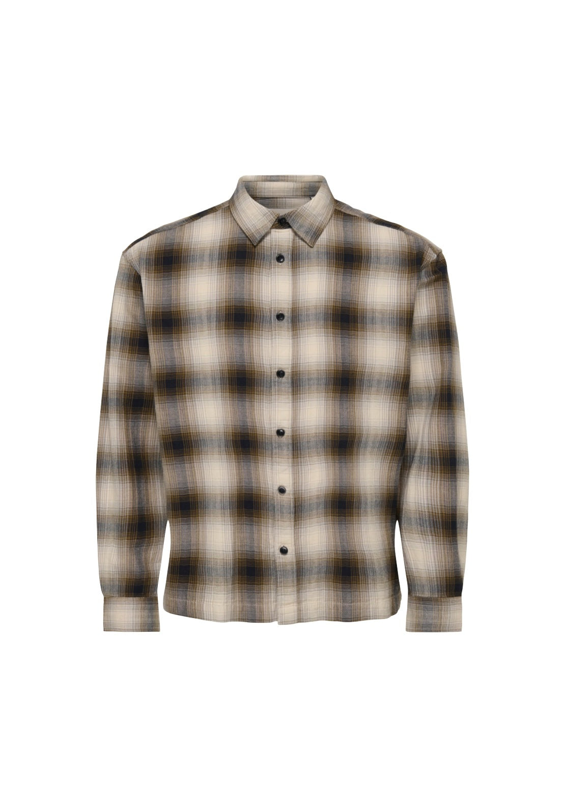Only &amp; Sons Kosta Check Shirt - Coffee Bean 1 Shaws Department Stores