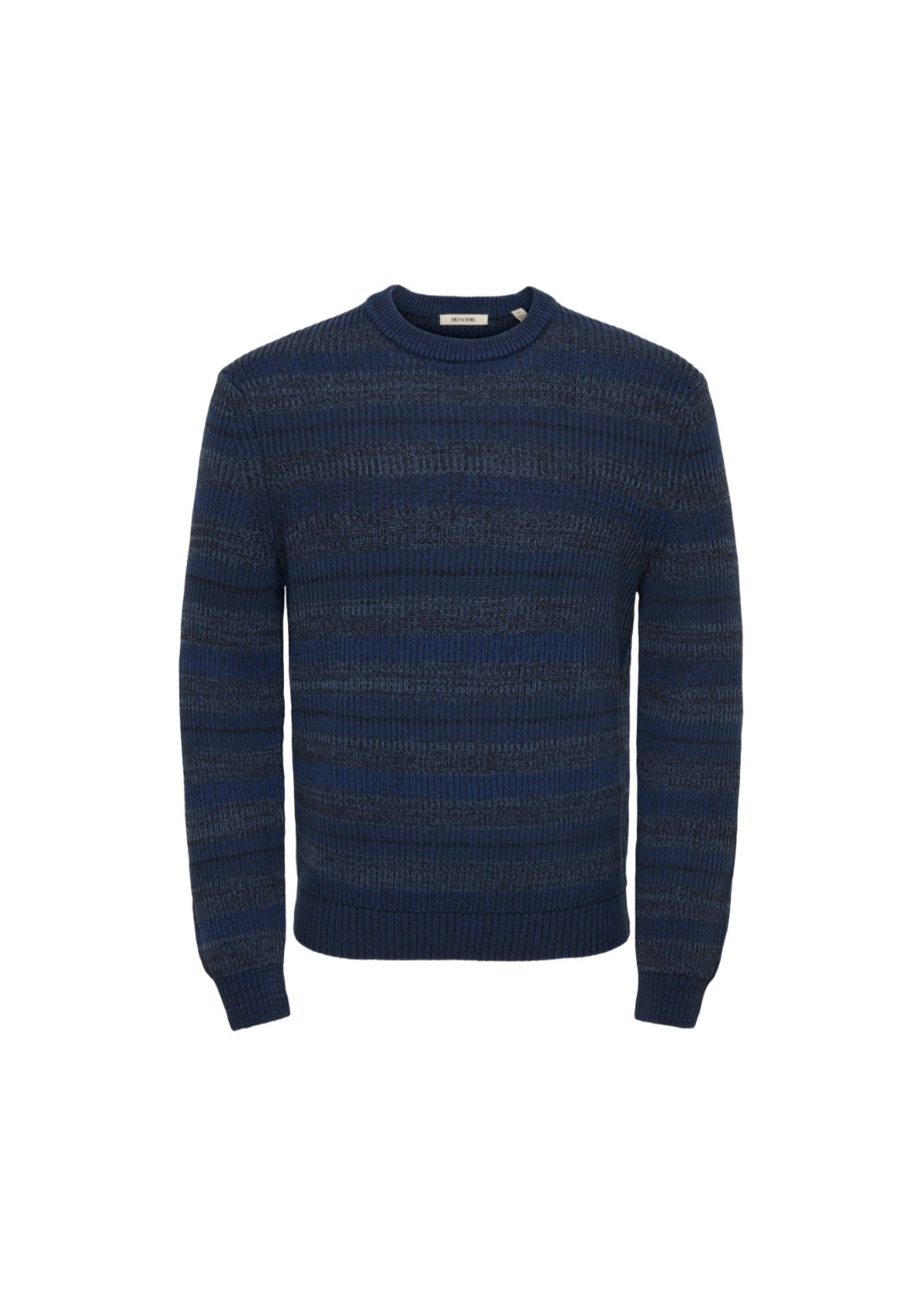 Only &amp; Sons Lake Crew Neck Knit - Blue 1 Shaws Department Stores