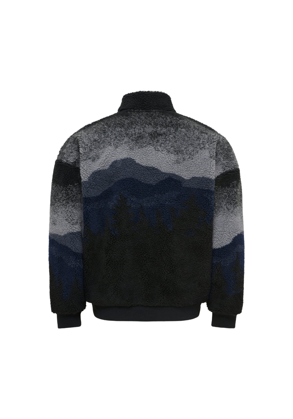 Only &amp; Sons Adam Sherpa Bomber Sweat - Blue 2 Shaws Department Stores