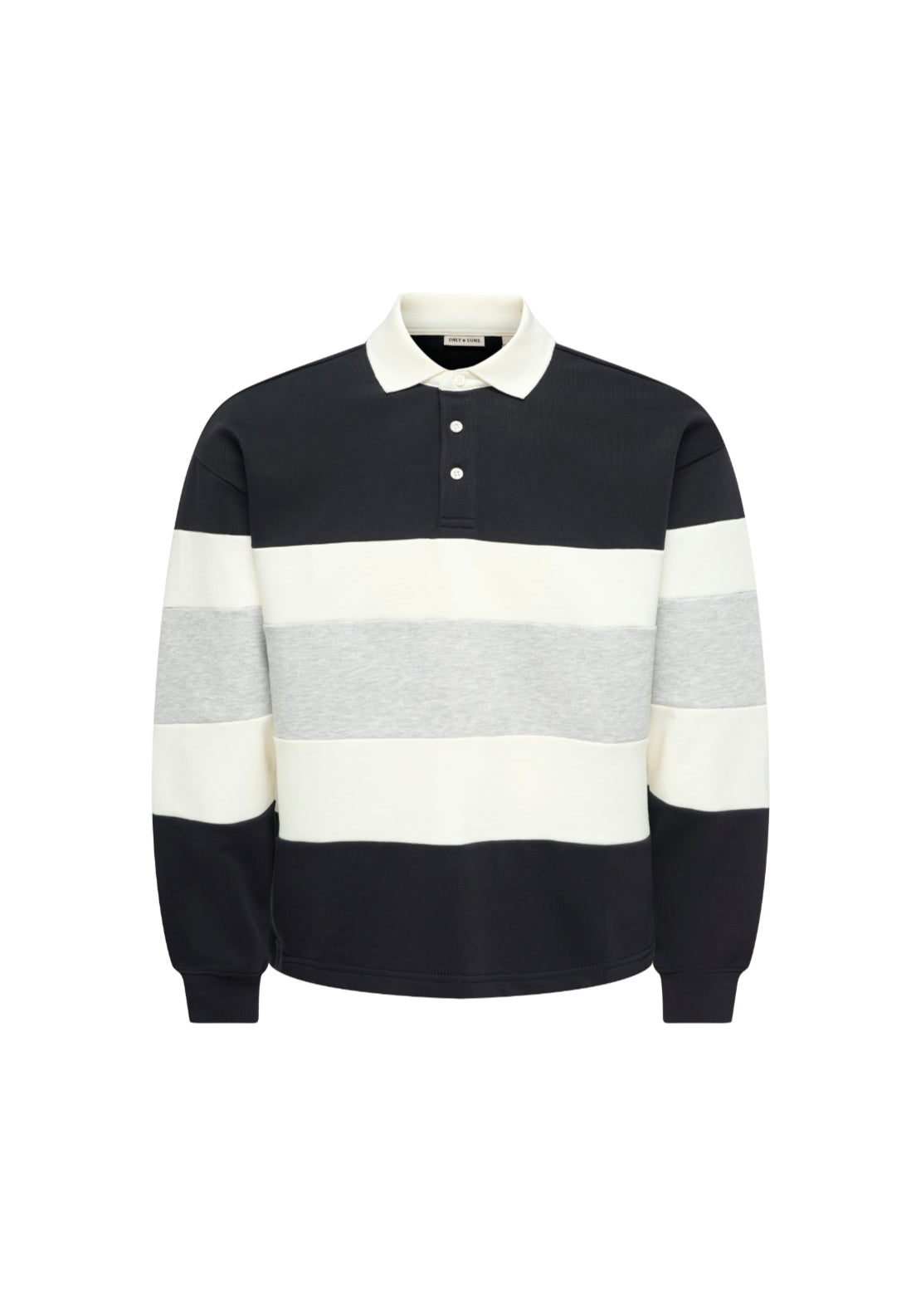 Only &amp; Sons Benedict Rubgy Polo - Black 1 Shaws Department Stores