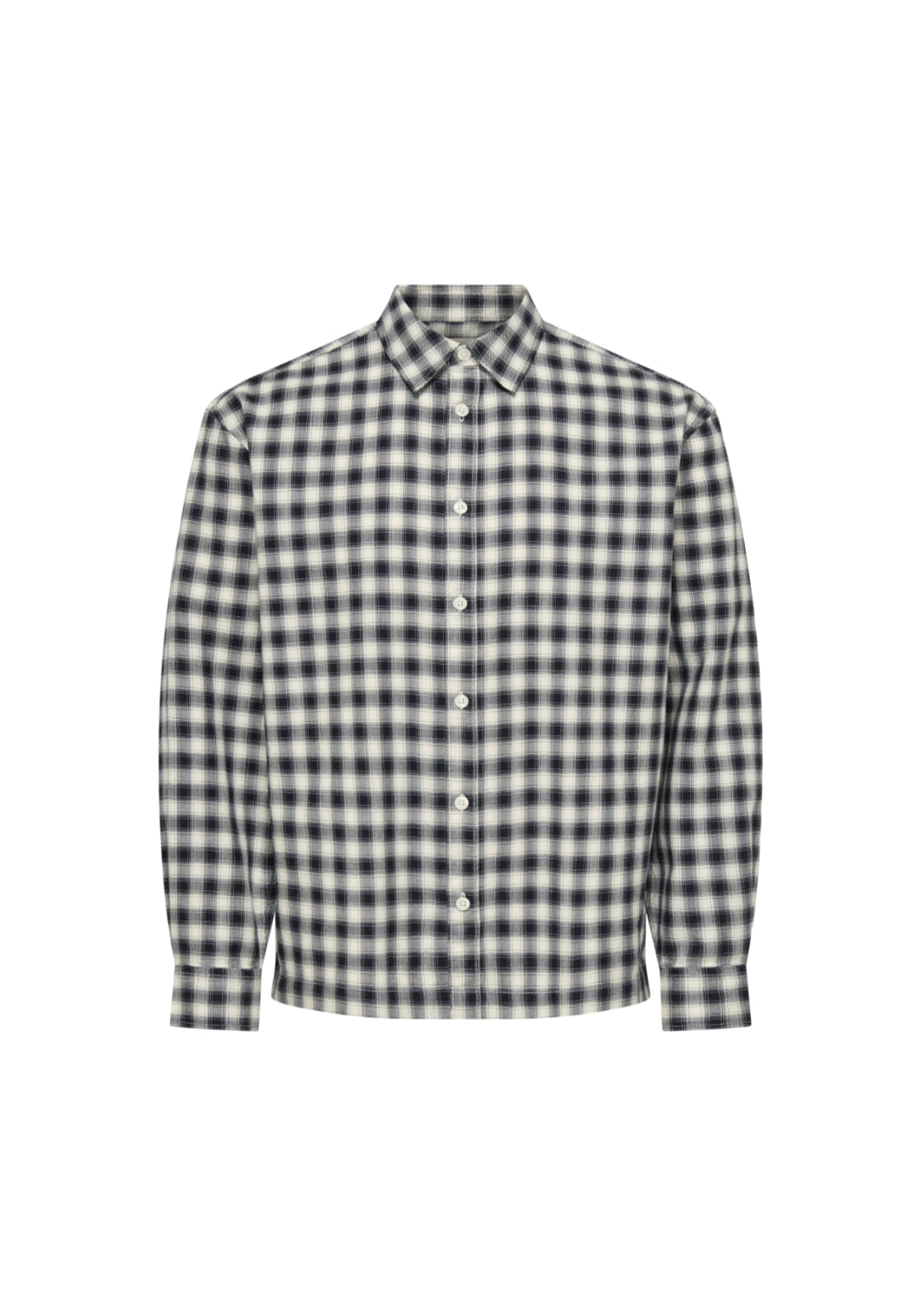 Only &amp; Sons Kosta Small Check Shirt - Blue 1 Shaws Department Stores
