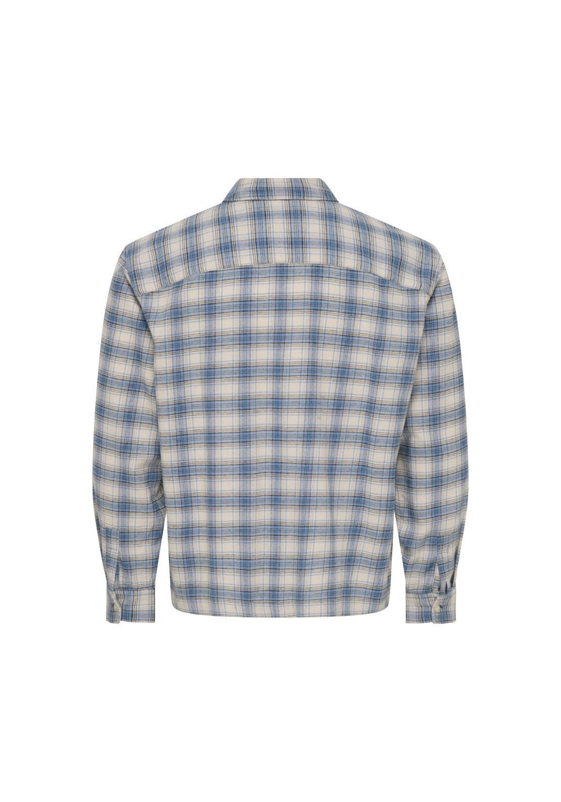 Only &amp; Sons Hale Flannel Check Shirt - Bluefin 2 Shaws Department Stores
