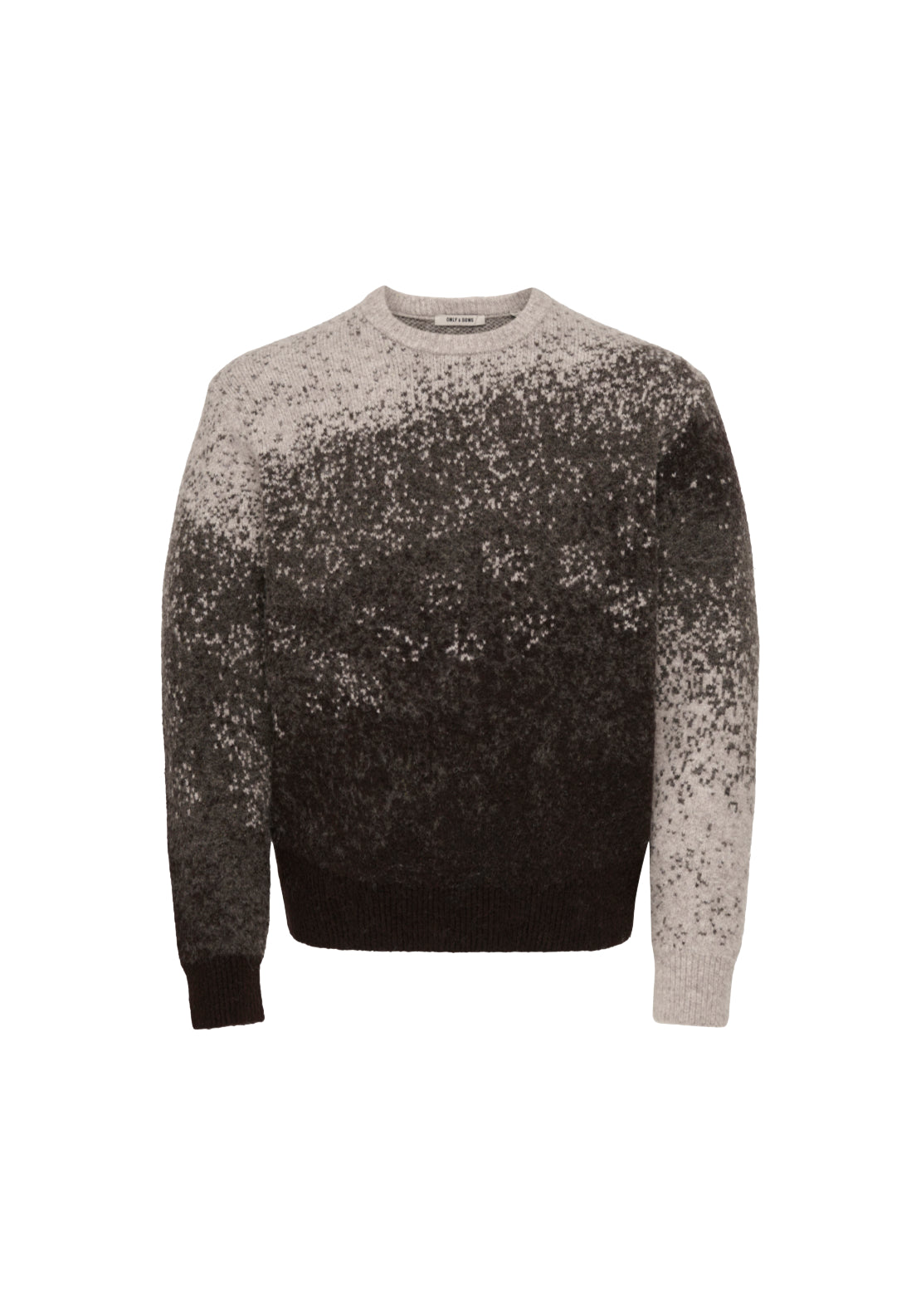 Only &amp; Sons Oscar Crew Neck Knit - Silver Lining 1 Shaws Department Stores