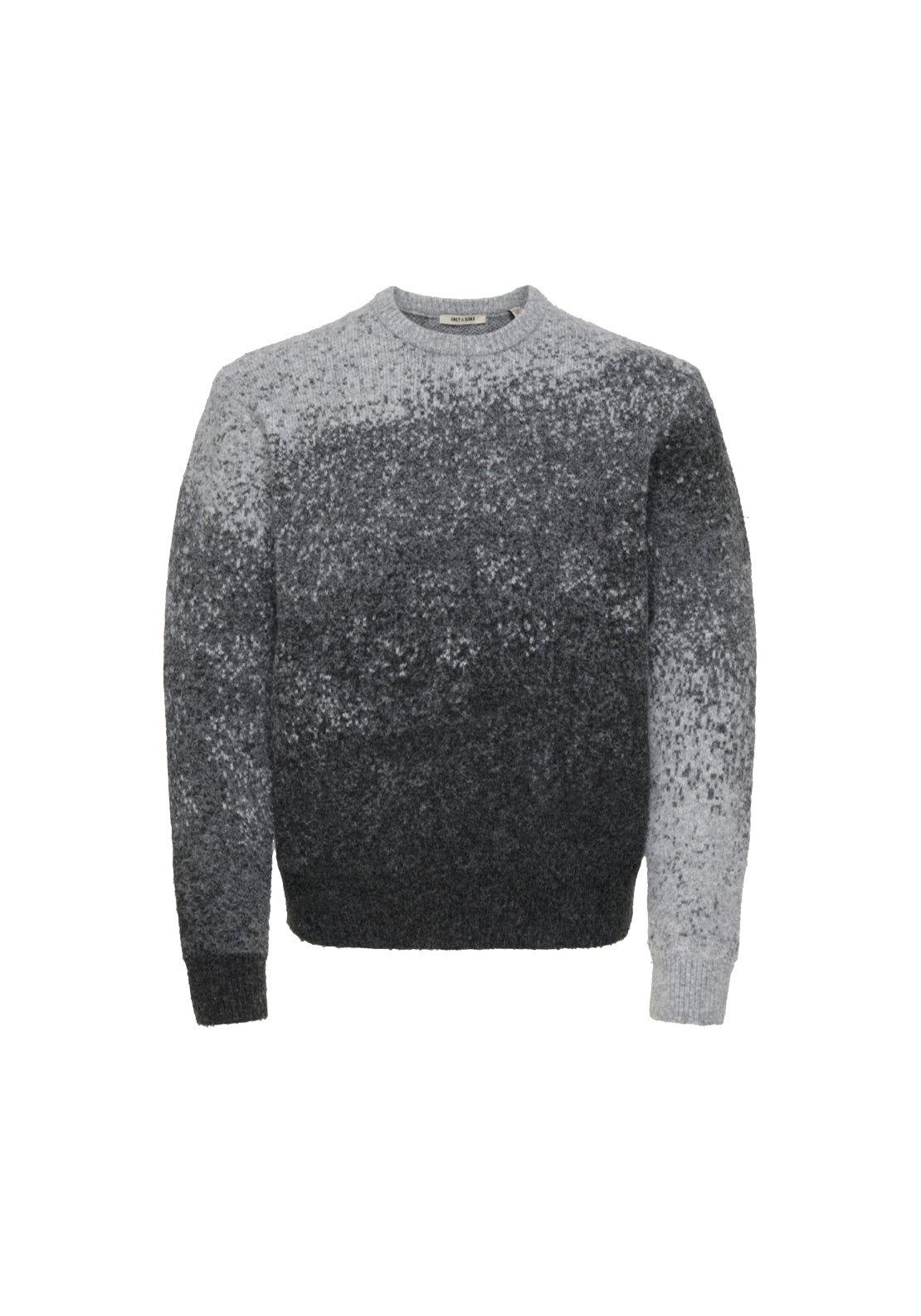 Only &amp; Sons Oscar Crew Neck Knit - Grey 1 Shaws Department Stores