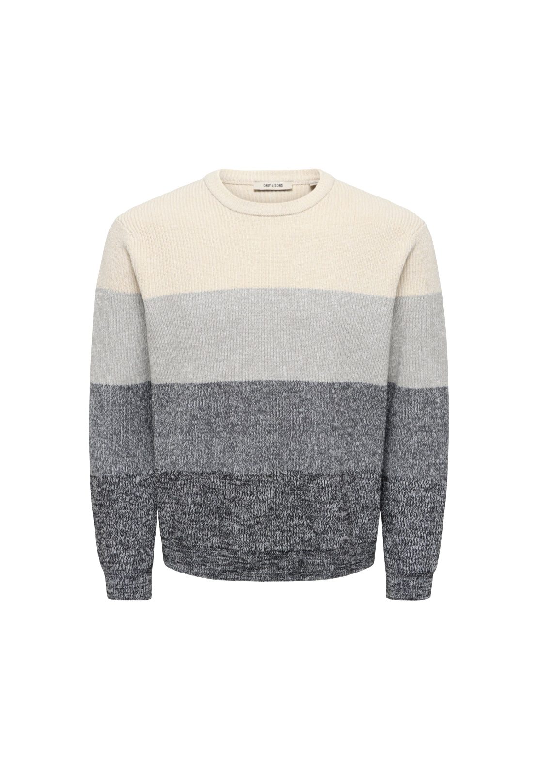 Only &amp; Sons Luca Crew Neck Knit - Black 1 Shaws Department Stores