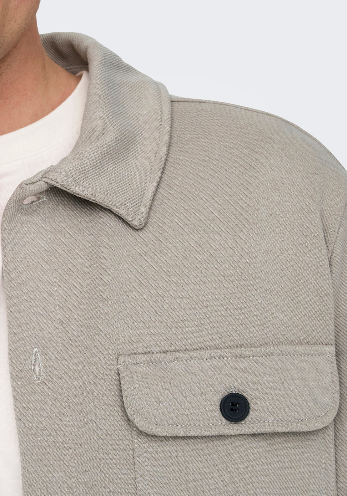 Only &amp; Sons Onsnewkodyl Overshirt - Vintage Khaki Melange 4 Shaws Department Stores
