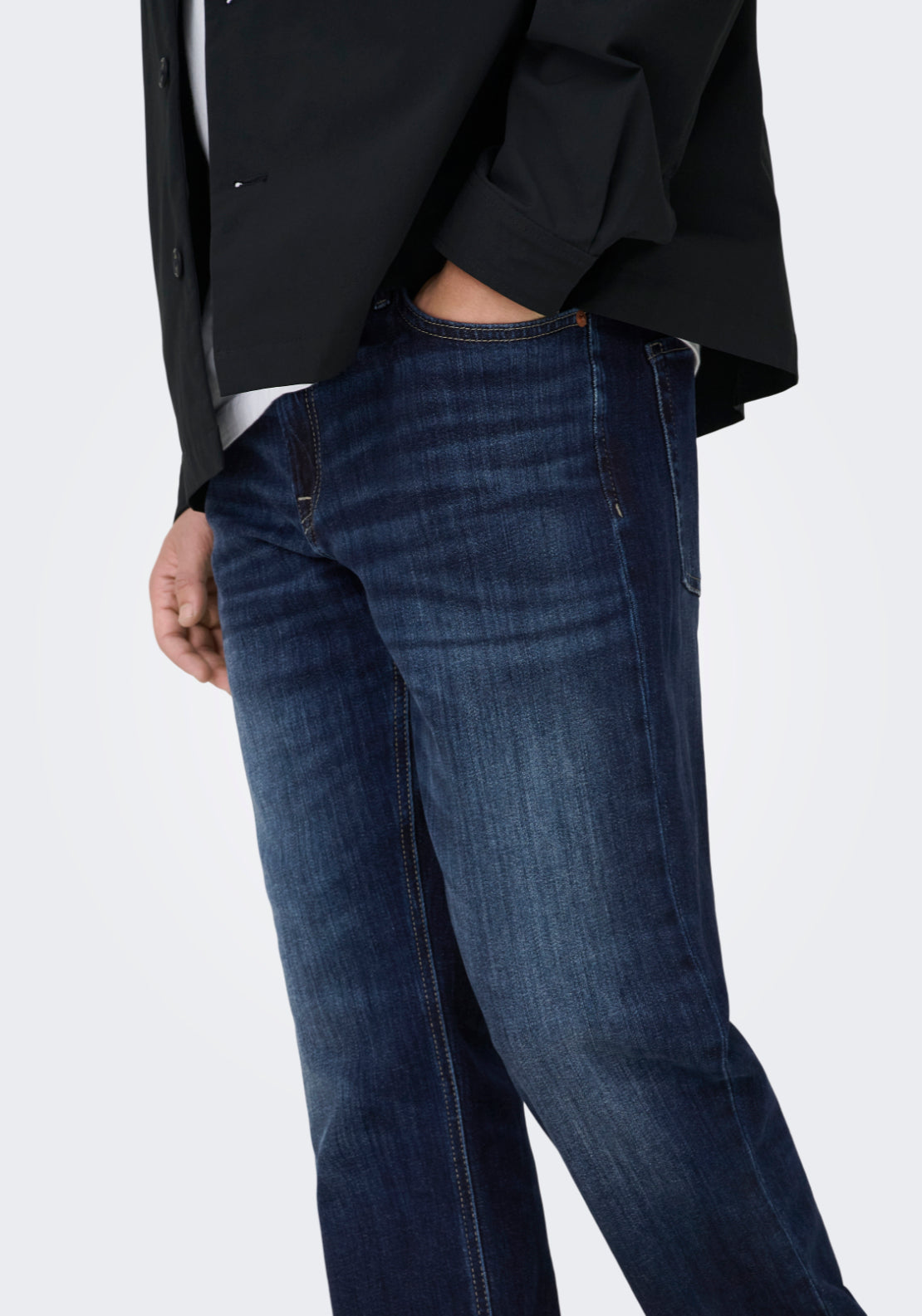 Only &amp; Sons Onsweft Mid Waist Regular Fit Jeans - Blue 3 Shaws Department Stores
