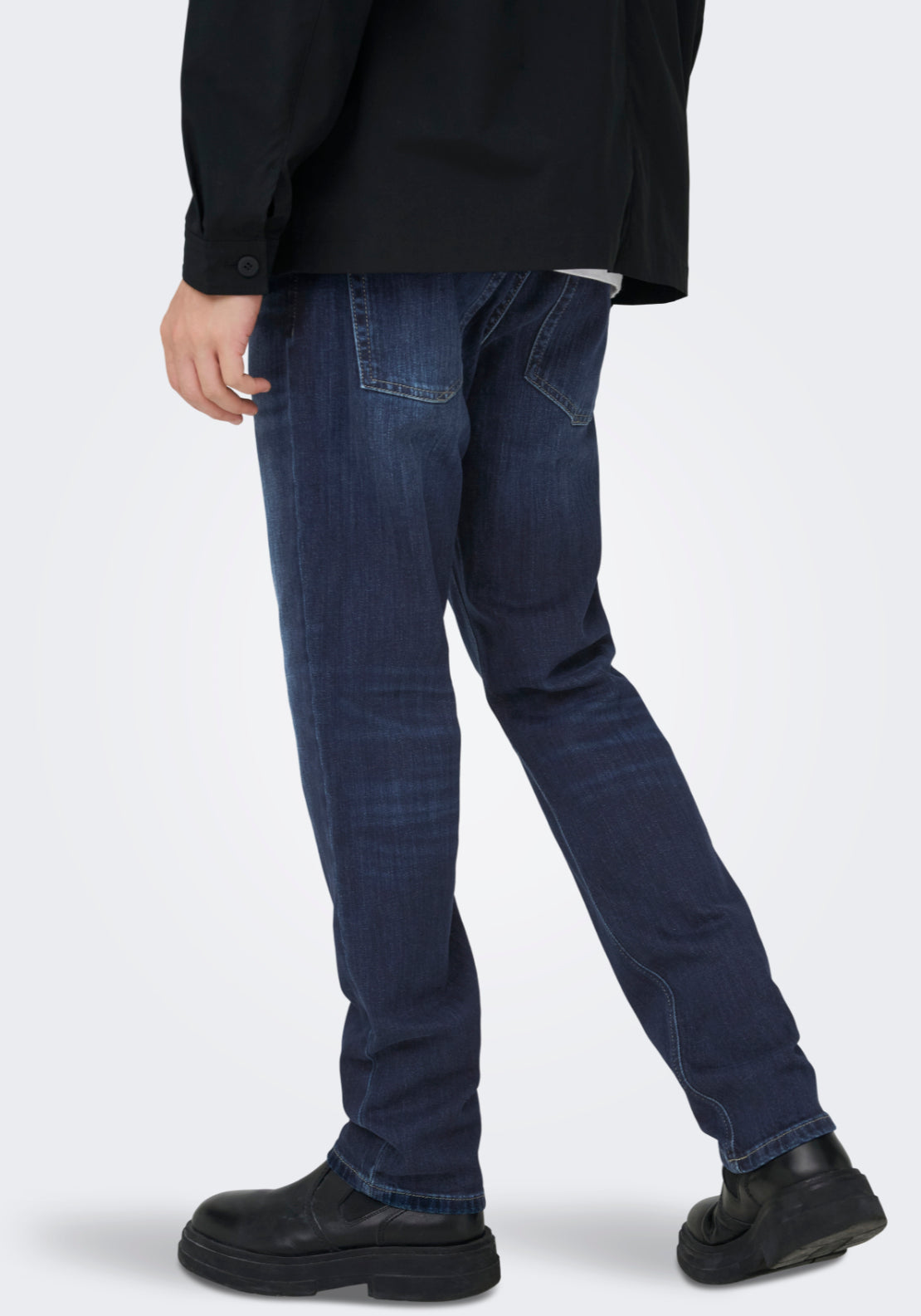 Only &amp; Sons Onsweft Mid Waist Regular Fit Jeans - Blue 2 Shaws Department Stores