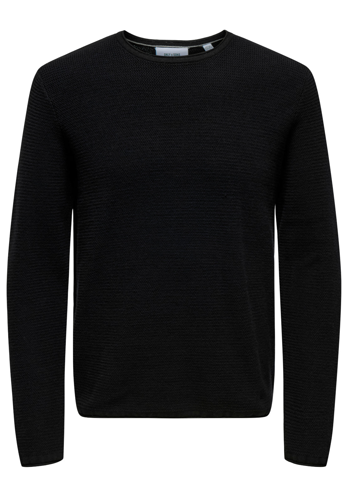 Only &amp; Sons Onseric Crew Neck Knit - Black 3 Shaws Department Stores