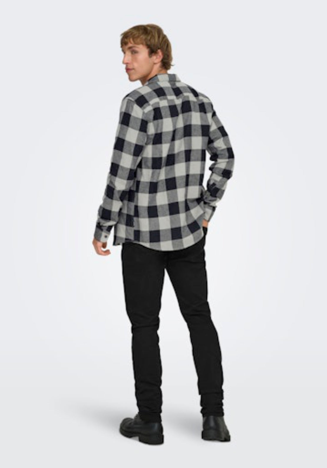 Only &amp; Sons Onsloom Low Rise Slim Fit Jeans - Black Denim 2 Shaws Department Stores