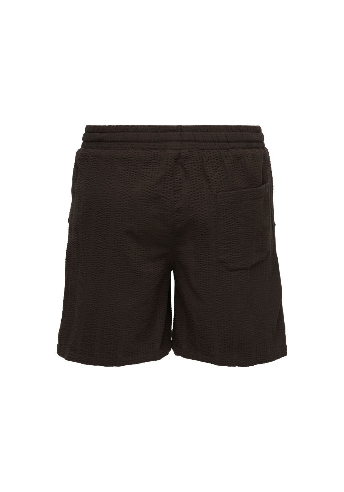 Only &amp; Sons Seersucker Jogger Shorts - Black 5 Shaws Department Stores