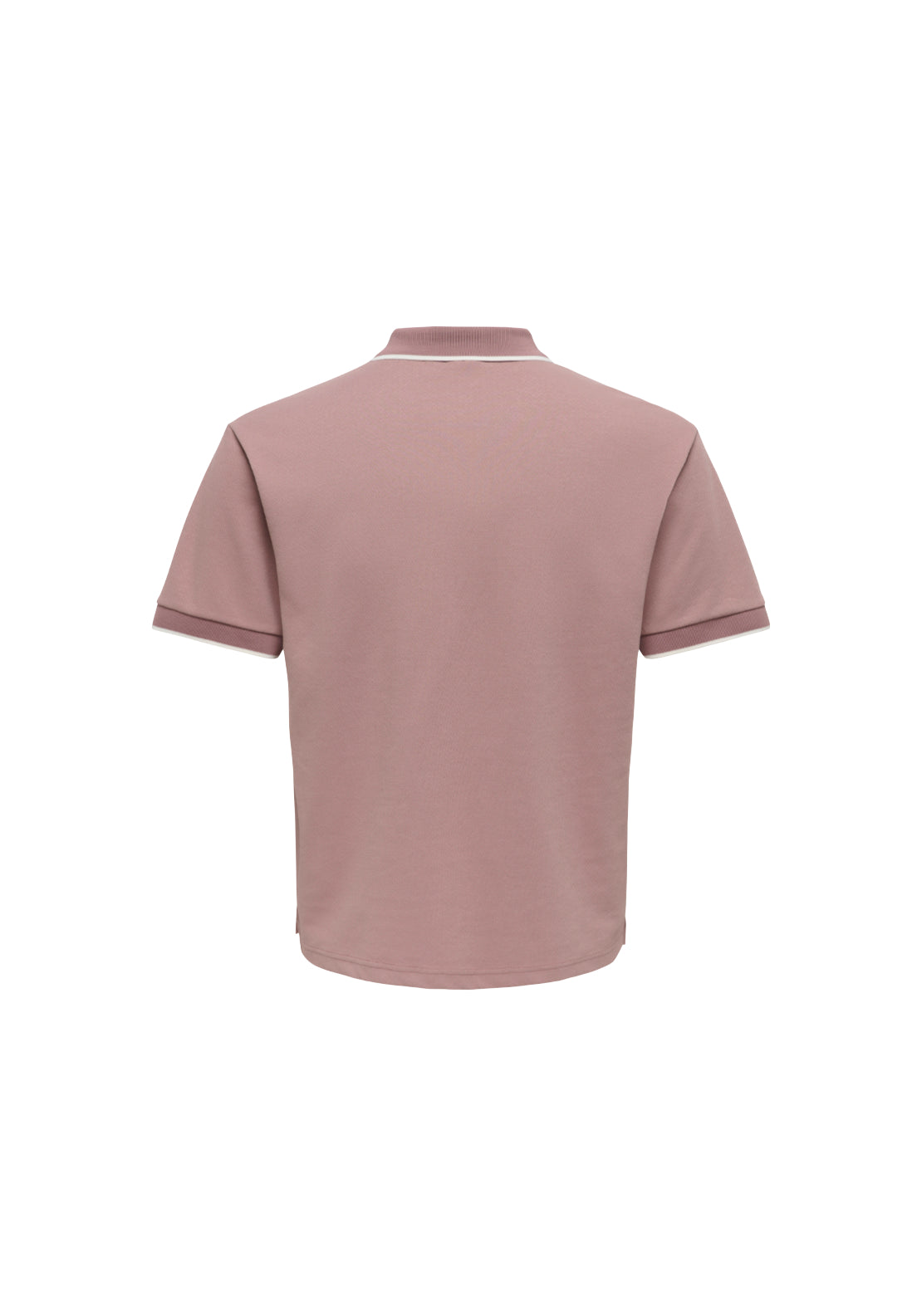 Only &amp; Sons Tomon Structured Polo - Antler Stripe - Egret 2 Shaws Department Stores