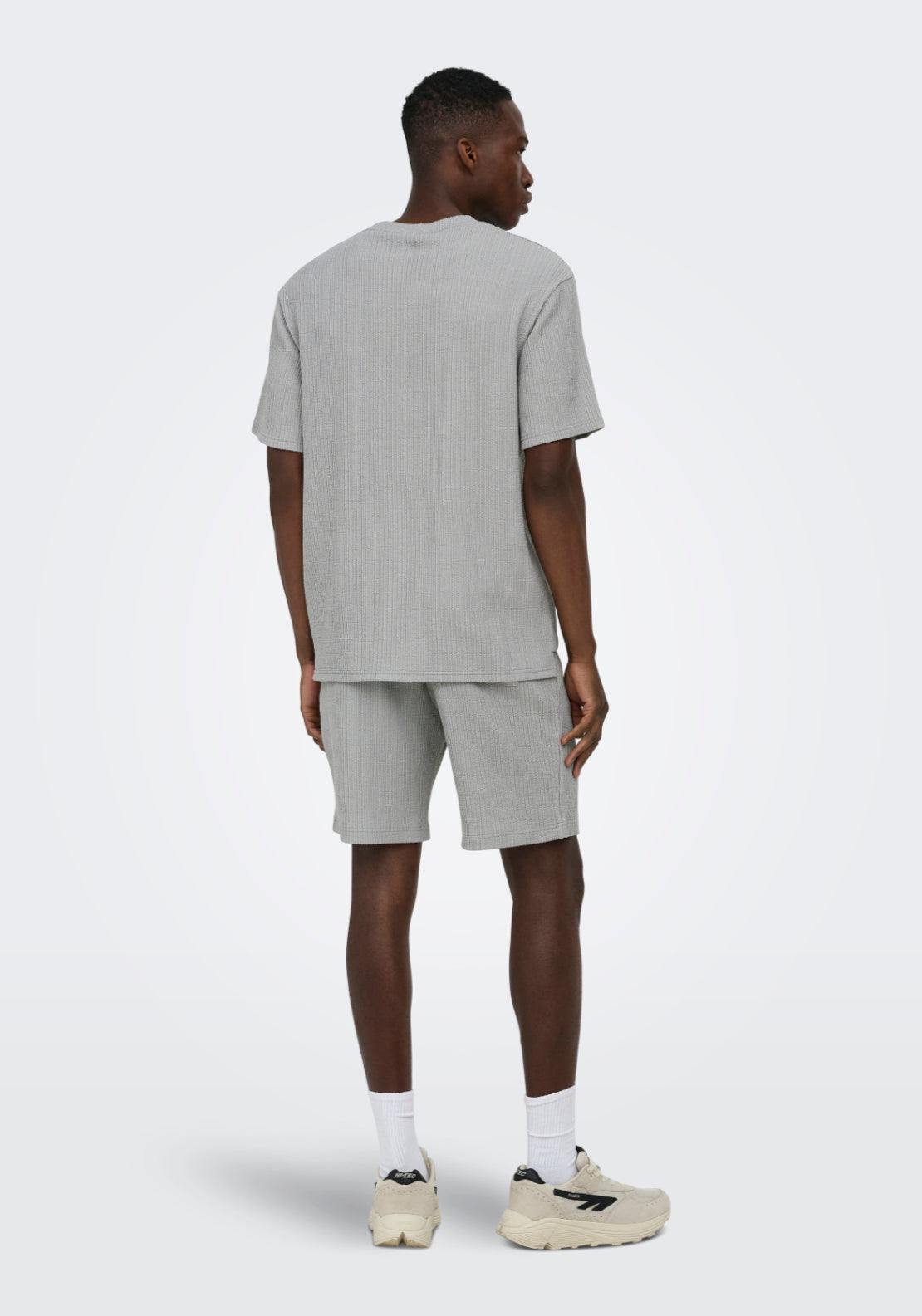 Only &amp; Sons Short Sleeve T-Shirt - Ultimate Grey 2 Shaws Department Stores