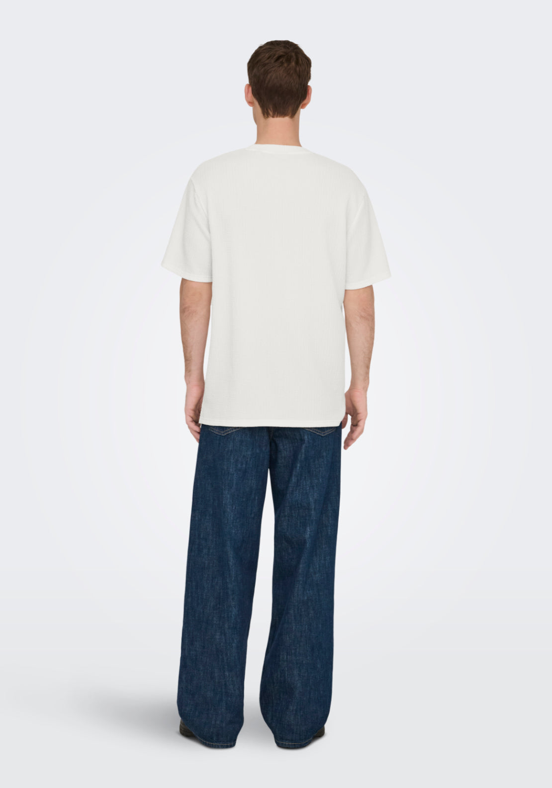 Only &amp; Sons Short Sleeve T-Shirt - Cloud Dancer 2 Shaws Department Stores