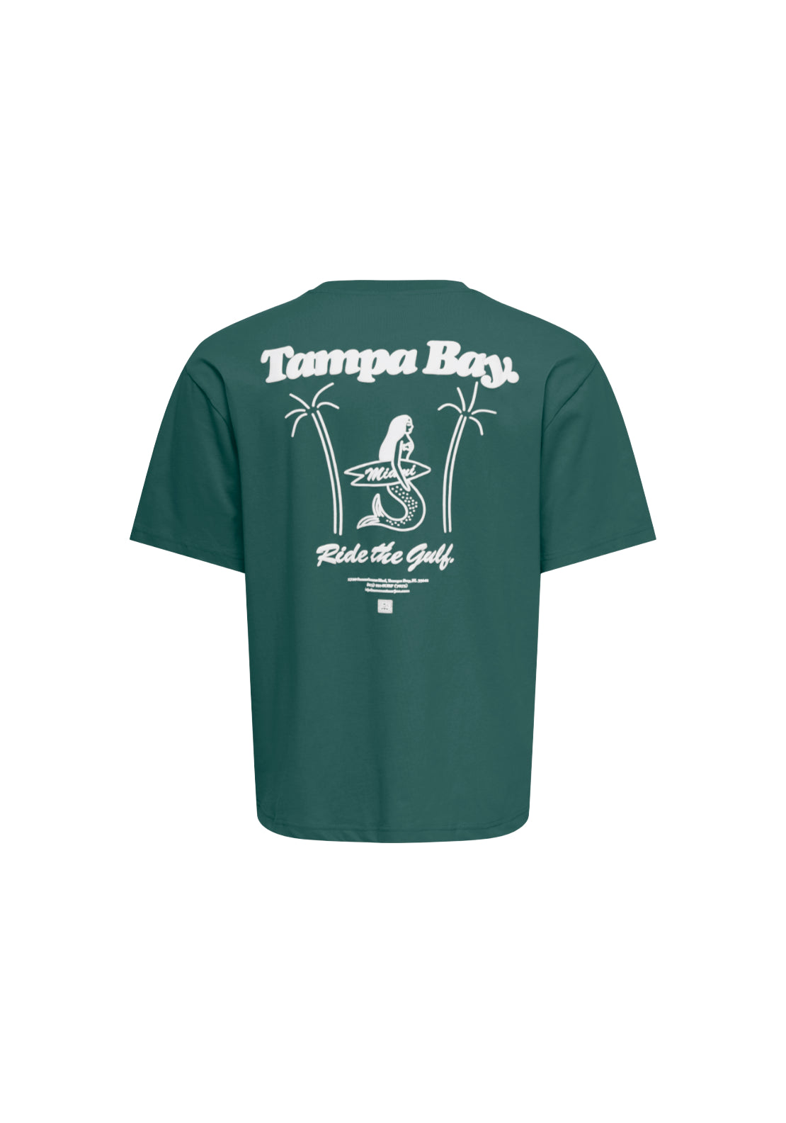 Only &amp; Sons Relaxed Print T-Shirt - Silver Pine 6 Shaws Department Stores