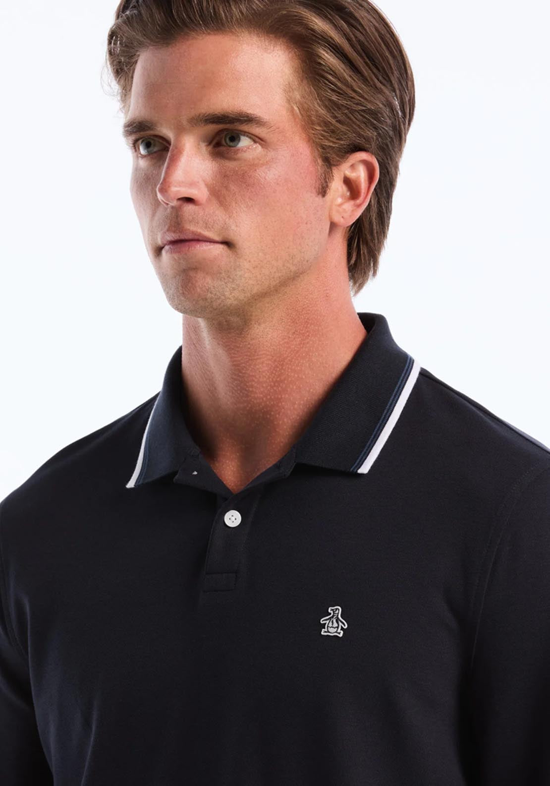 Penguin Original Tipped Pique Polo - Dark Sapphire 3 Shaws Department Stores