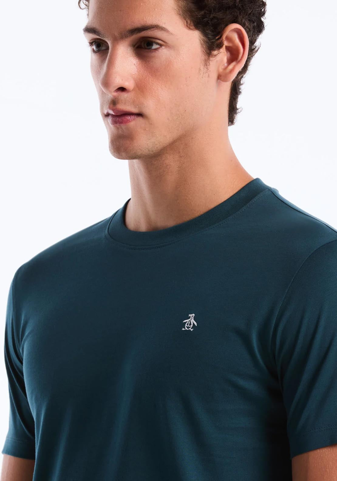 Penguin Original Pete Embroidered Crew Neck T-Shirt - Reflecting Pond 5 Shaws Department Stores