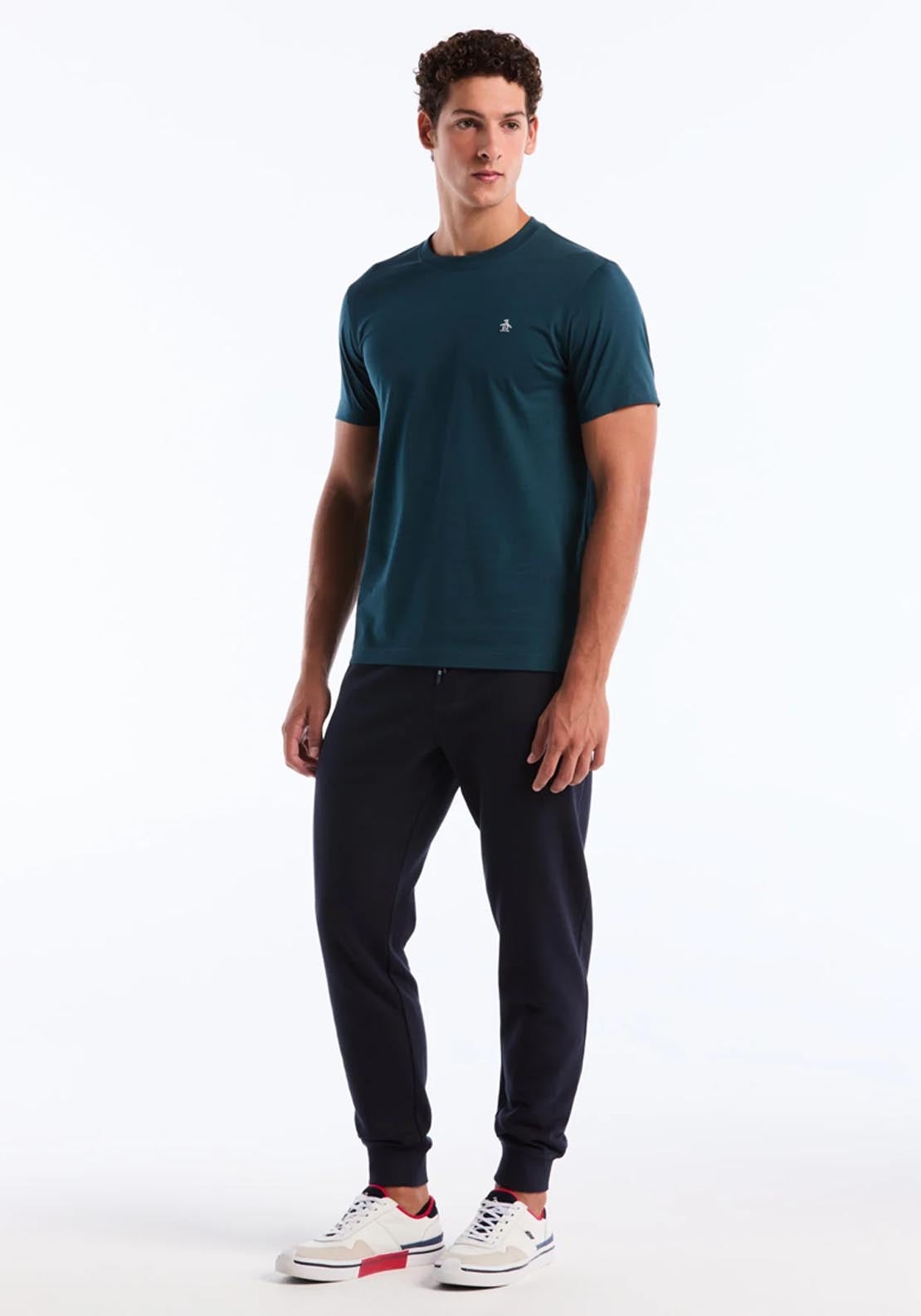 Penguin Original Pete Embroidered Crew Neck T-Shirt - Reflecting Pond 2 Shaws Department Stores