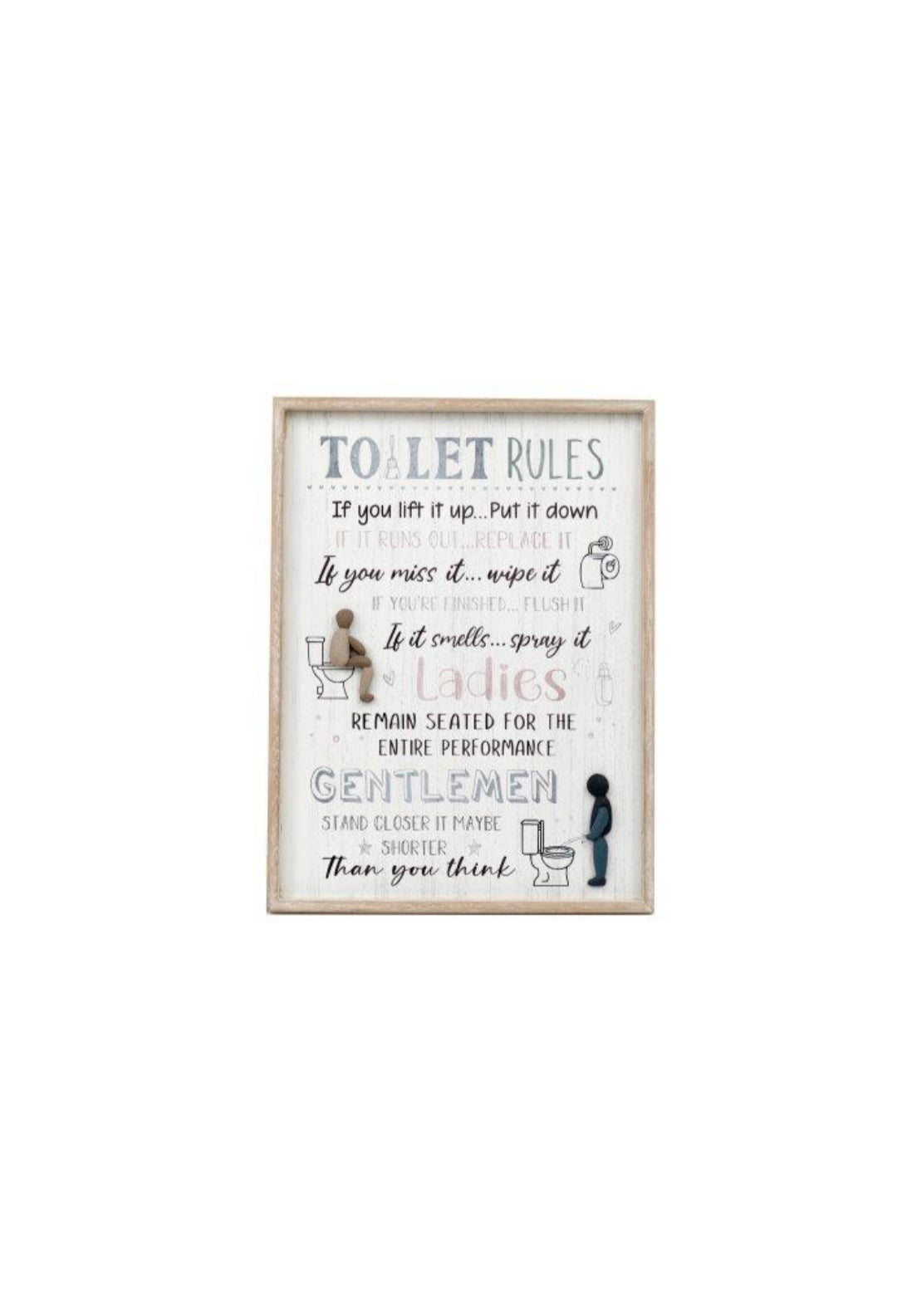 Toilet Rules Plaque