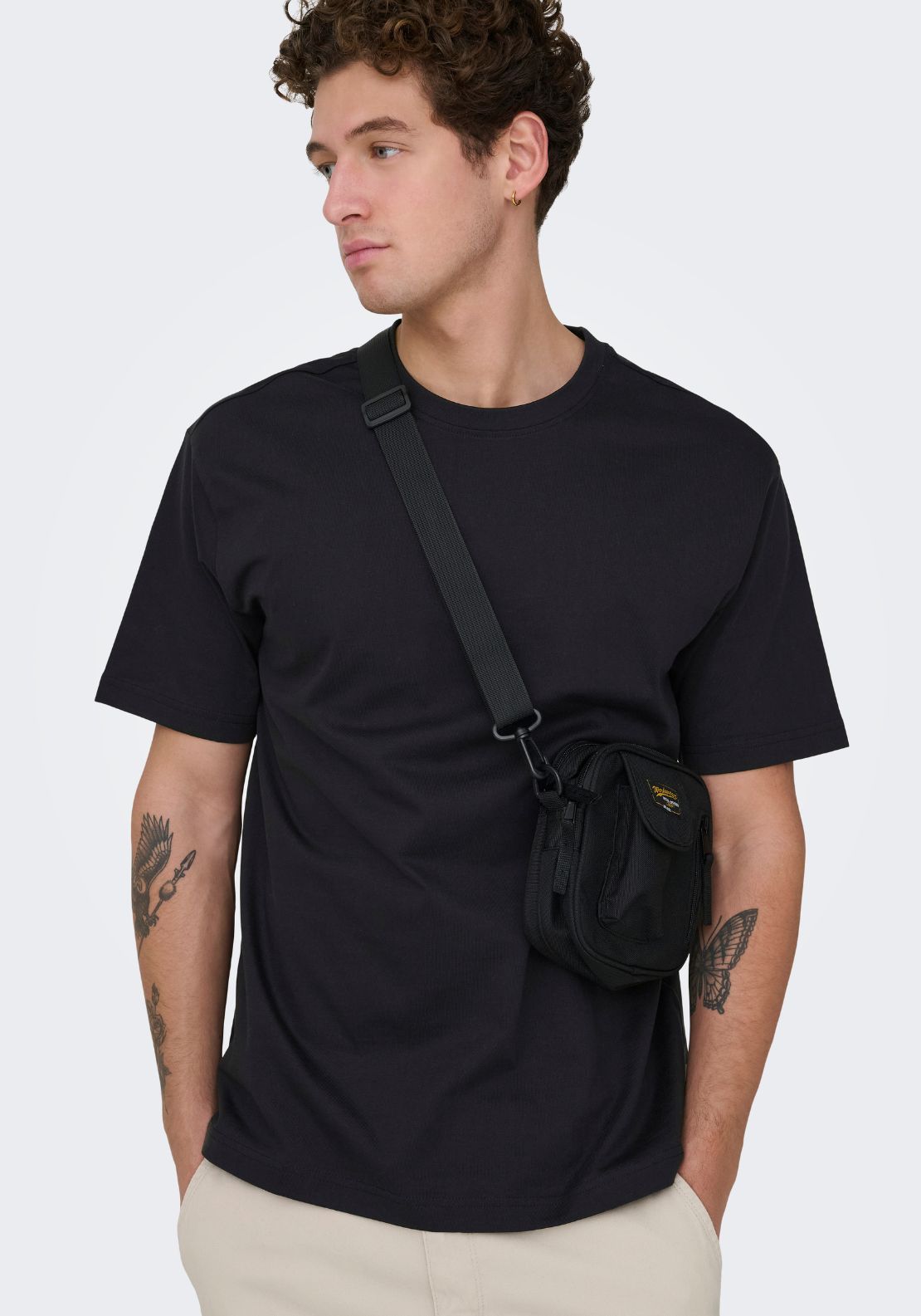 Only &amp; Sons Onsfred T-Shirt - Black 1 Shaws Department Stores